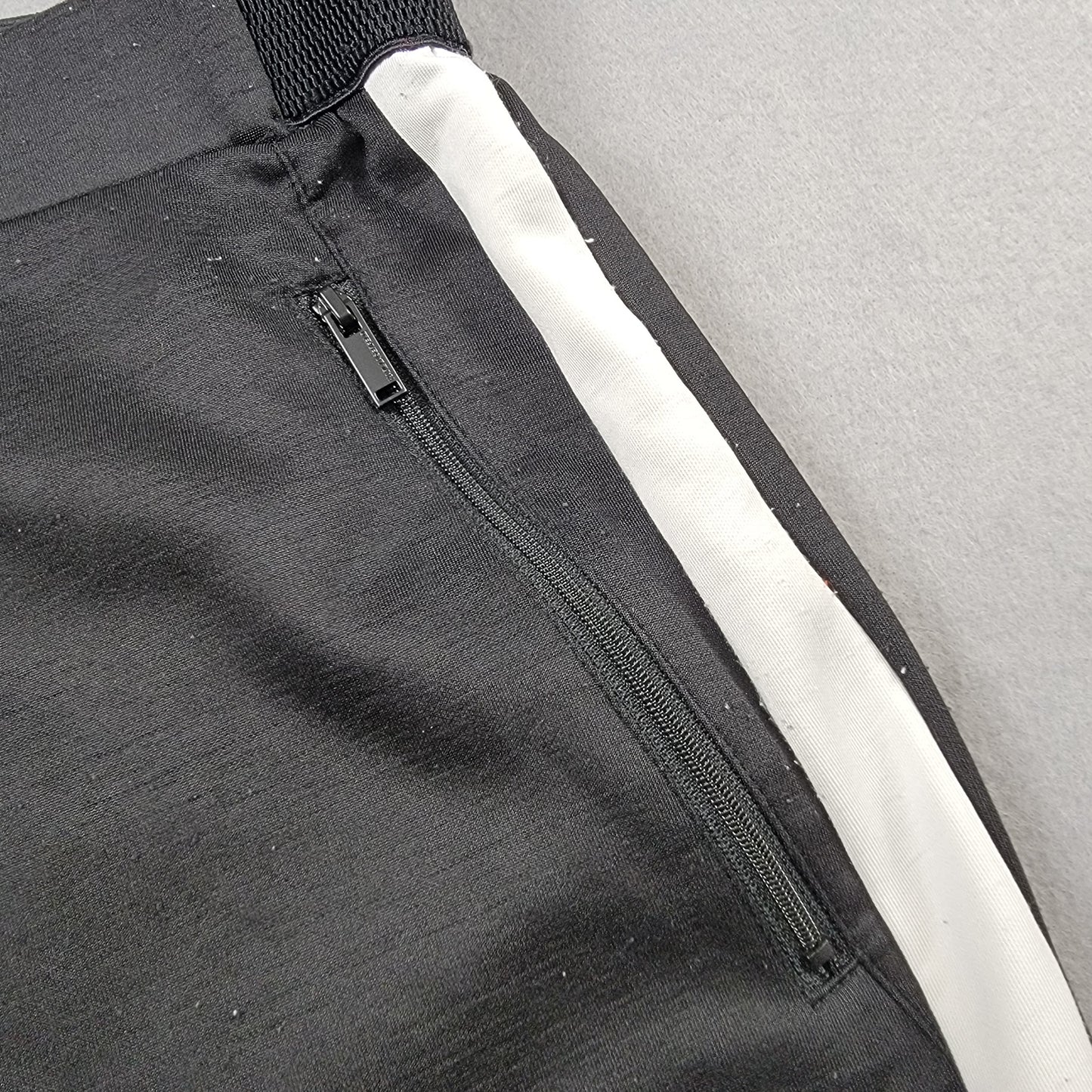 Karl Lagerfeld Paris Track Pants Men’s Large Black White Stripe Zipper Pockets5
