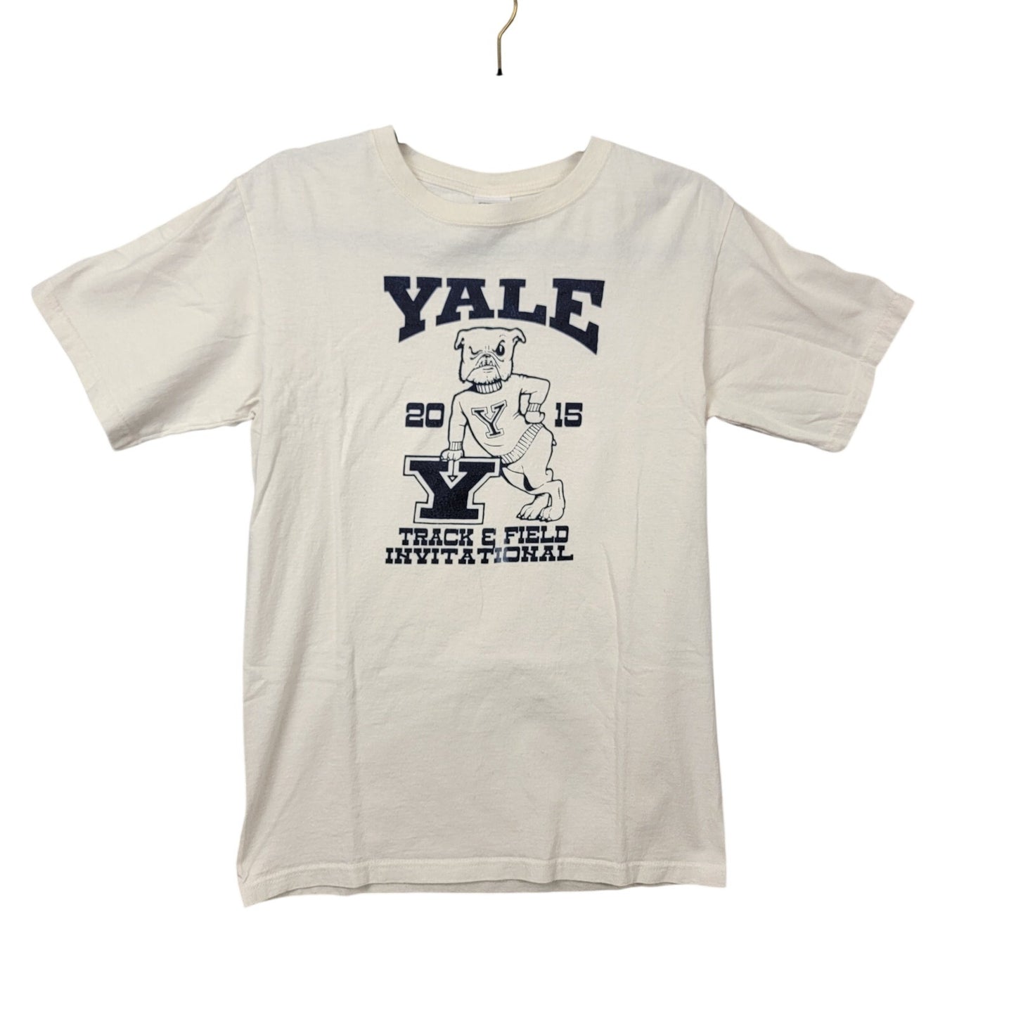 Yale Track Field Invitational 2015 T Shirt Mens S White Anvil Preowned0