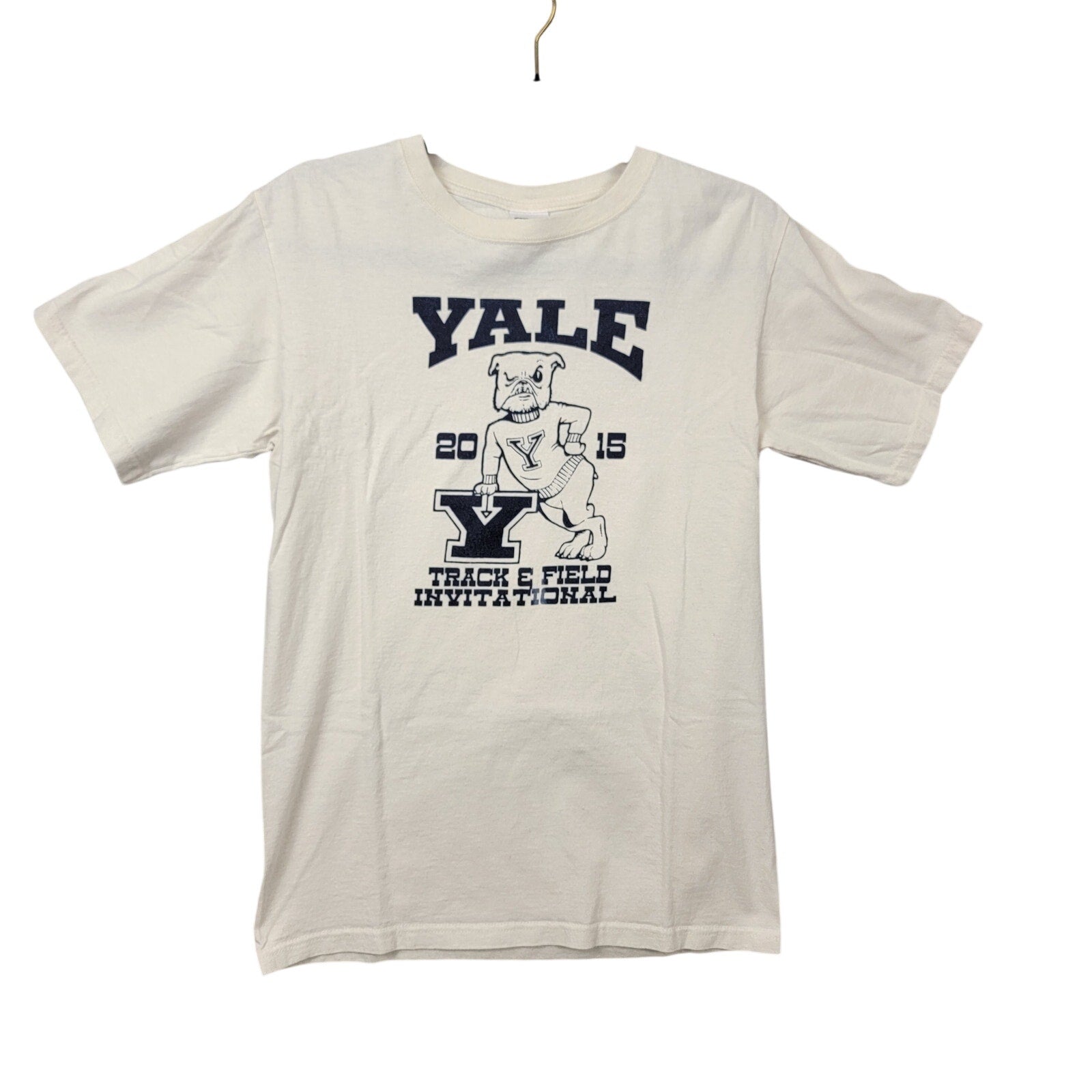Yale Track Field Invitational 2015 T Shirt Mens S White Anvil Preowned0