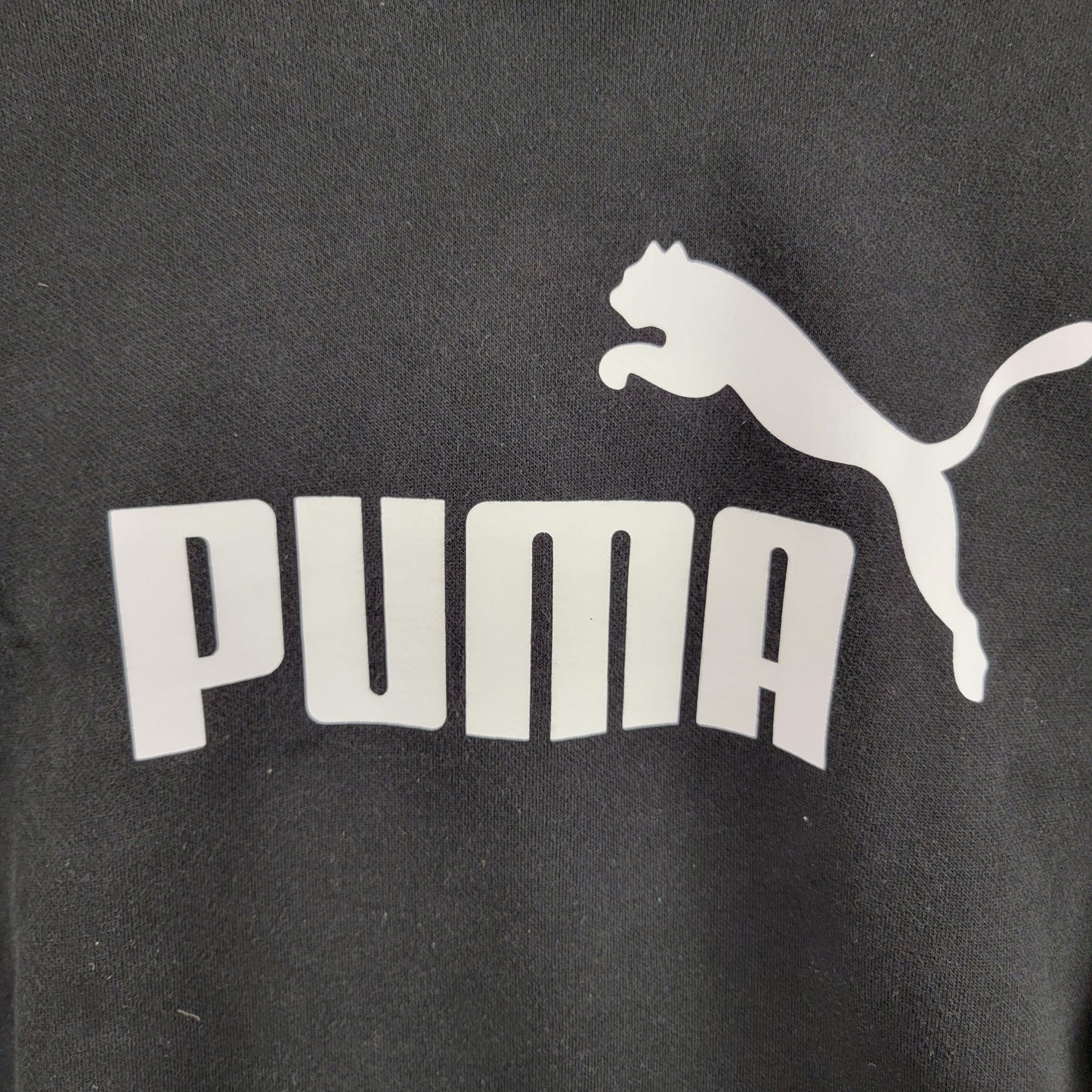 Puma Essentials Big Logo Hoodie Black Mens Large Pullover Used (43)2
