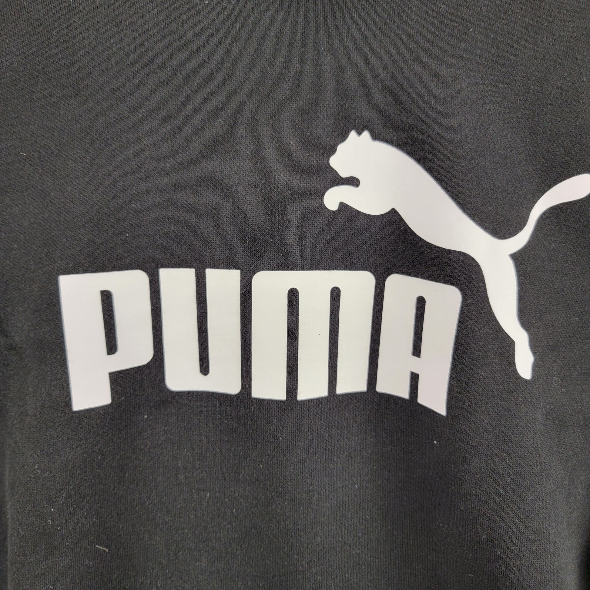 Puma Essentials Big Logo Hoodie Black Mens Large Pullover Used (43)2