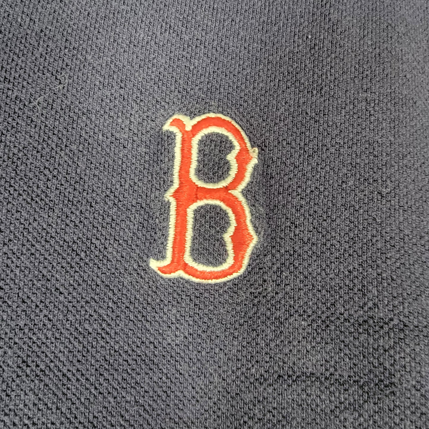 Vintage Reebok Boston Red Sox Polo Shirt Mens L Navy MLB 20062