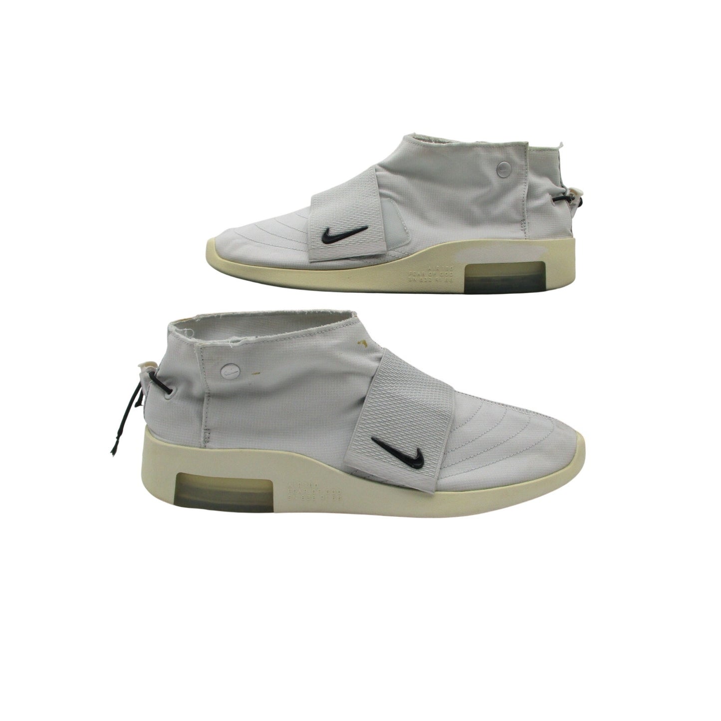 Nike Air Fear of God Moccasin AT8086-001 Pure Platinum Men's 12 Used 1J30