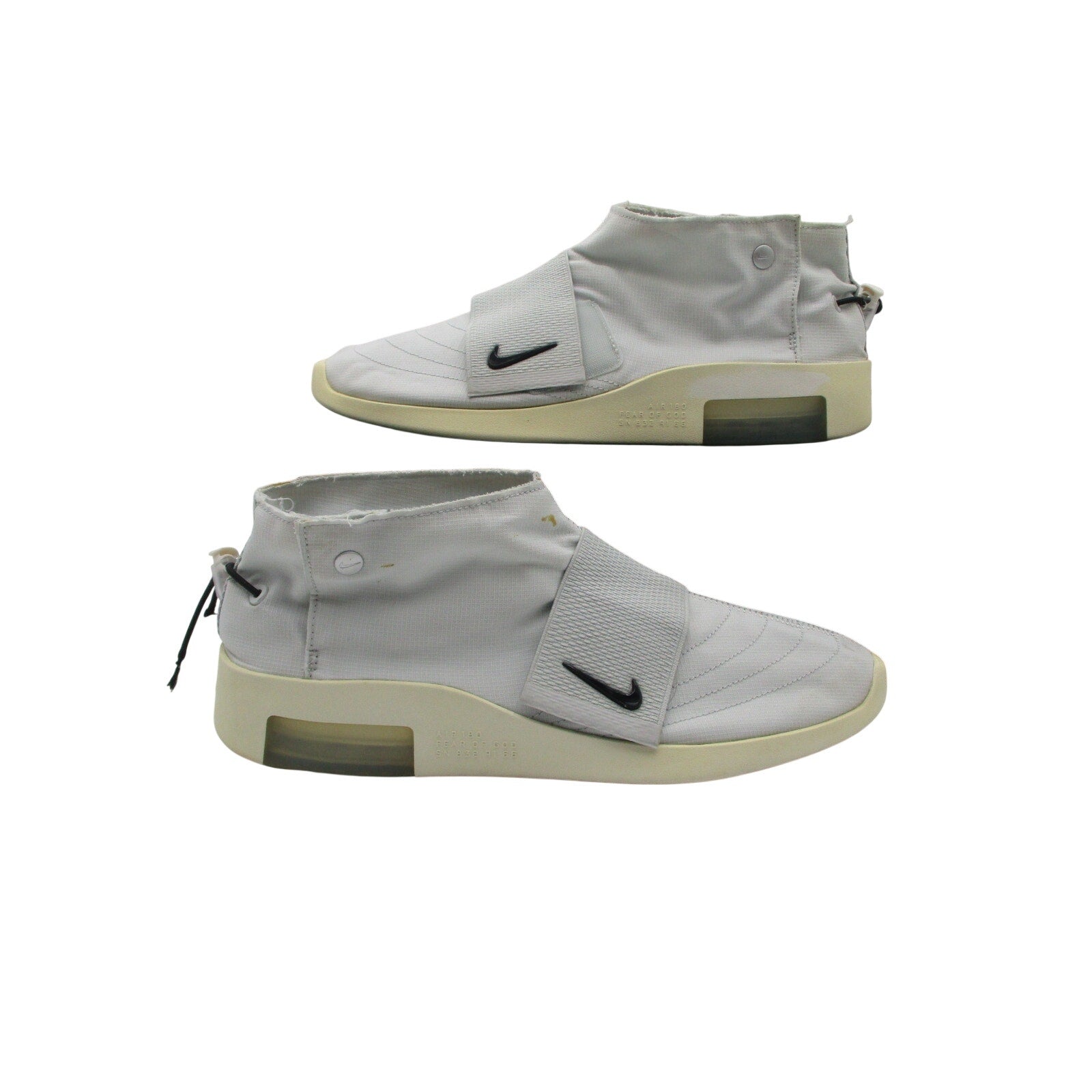 Nike Air Fear of God Moccasin AT8086-001 Pure Platinum Men's 12 Used 1J30