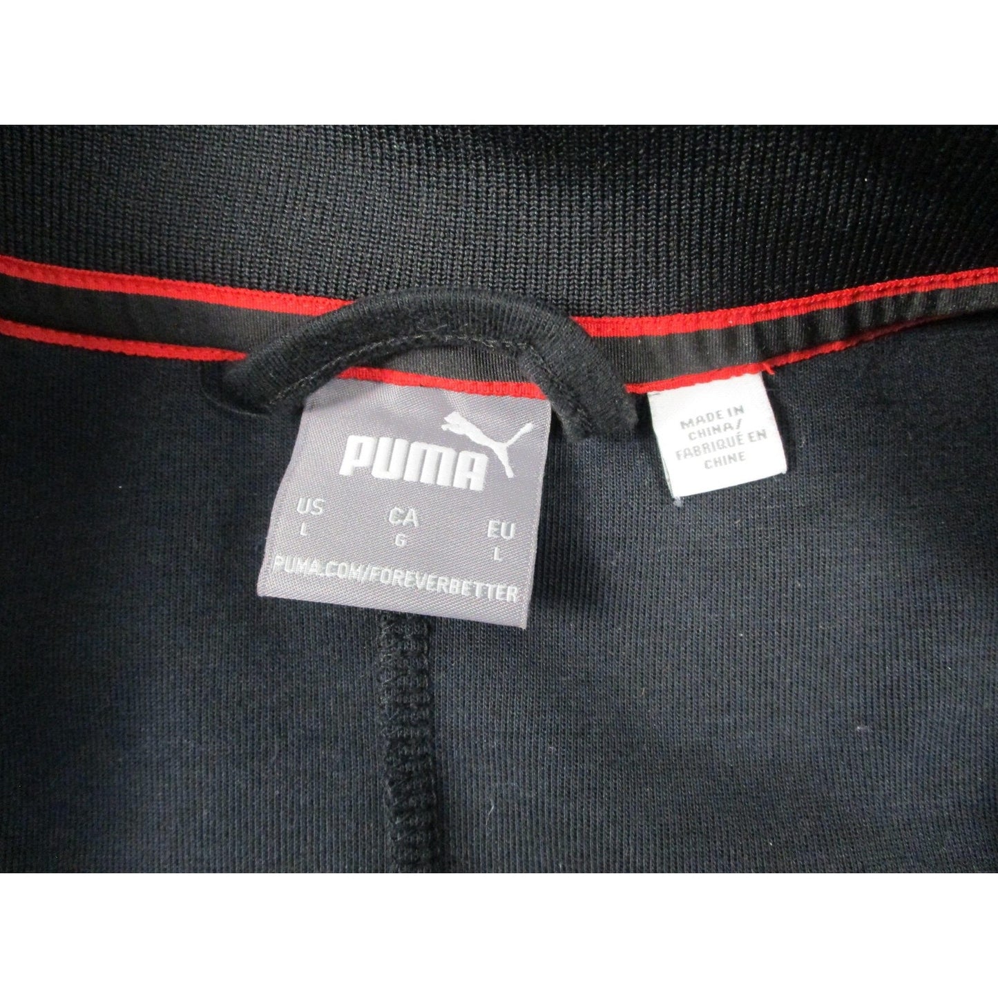 Scuderia Ferrari Set Mens L Top Xl Joggers Black Full Zip Formula 1 Racing Puma