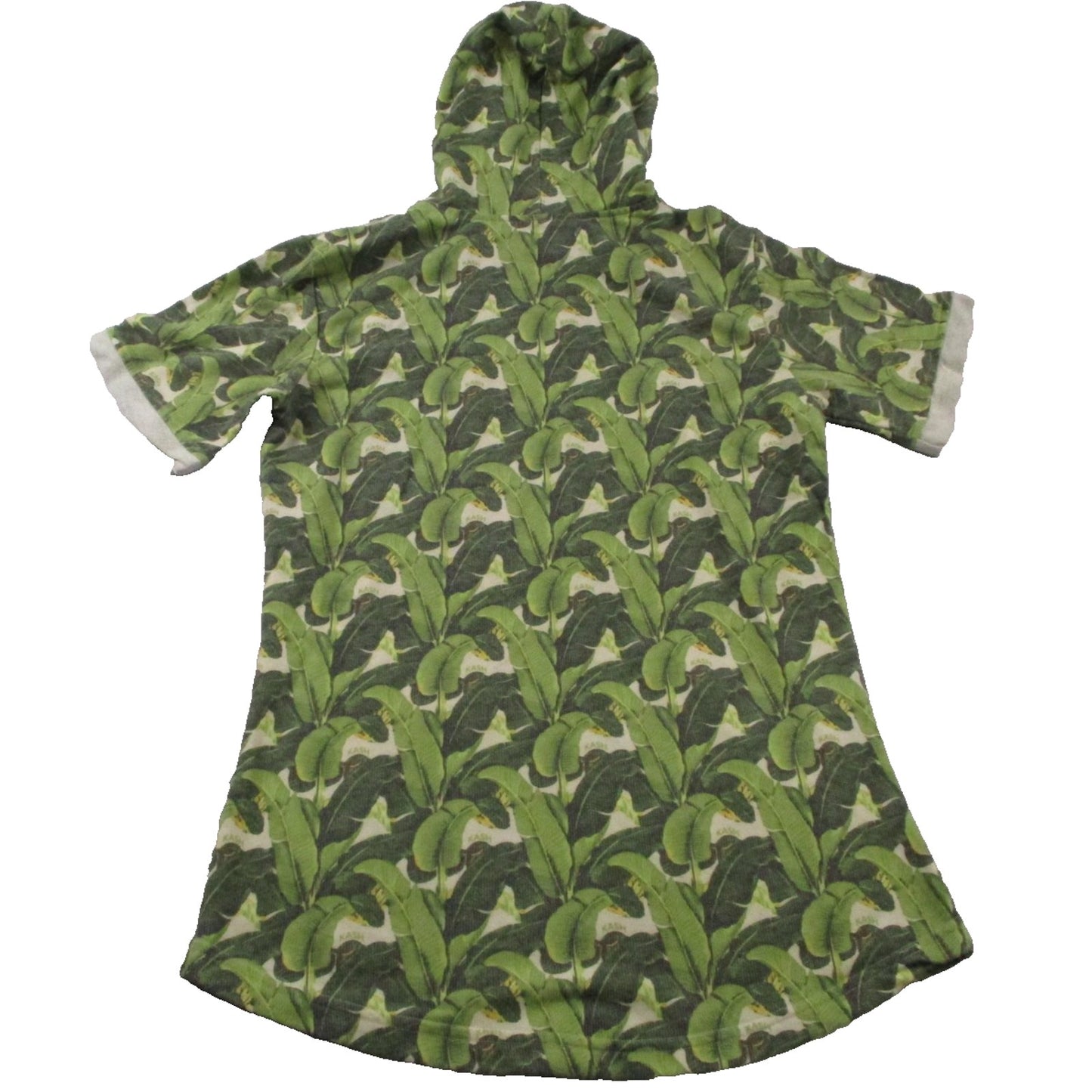 Kash Sweatsuit Set Mens Large Green Tropical Leaf Hoodie Shorts 2 Piece Usa 1674