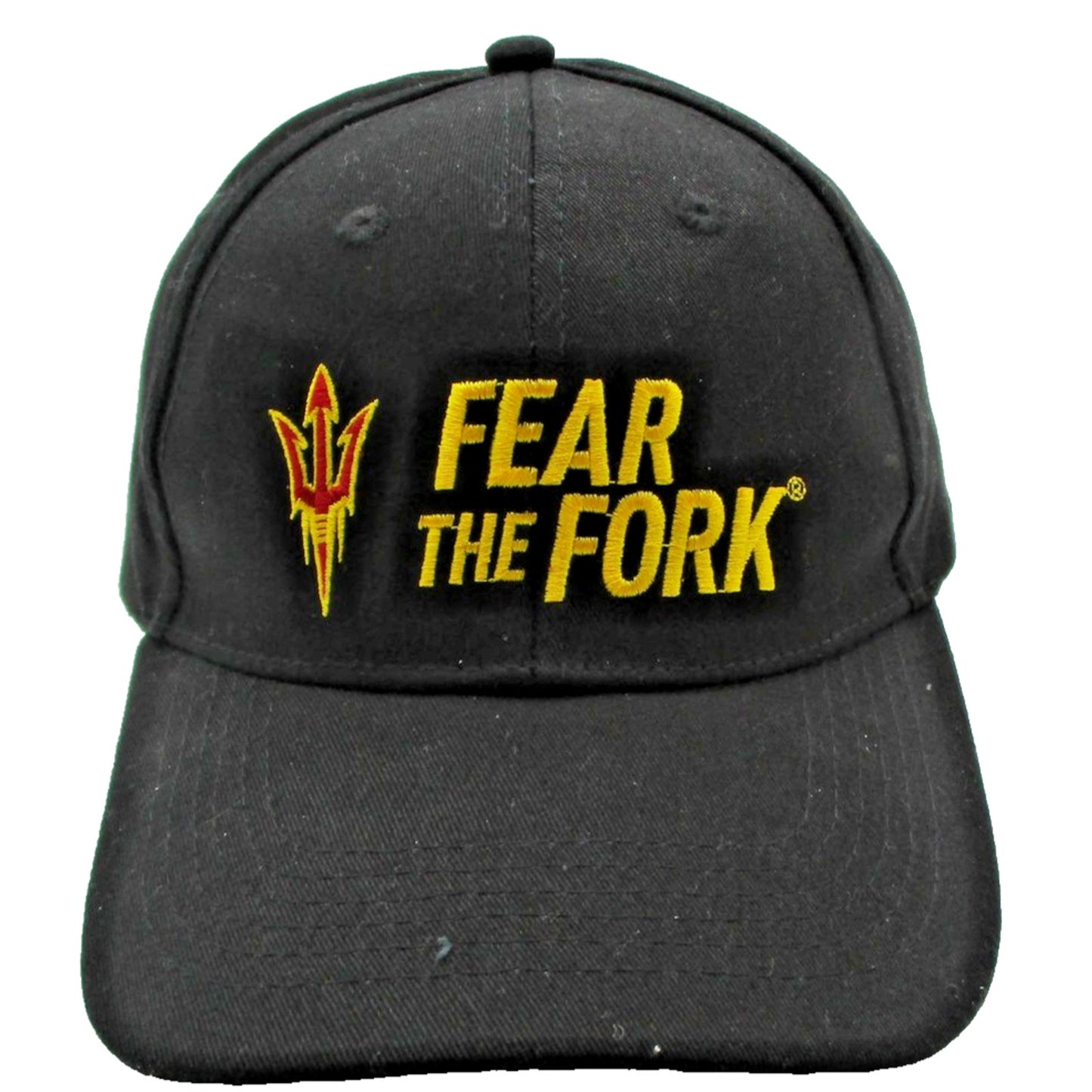 Arizona State Sun Devils Fear The Fork Hat Cap Strap Back One Size Black Ncaa