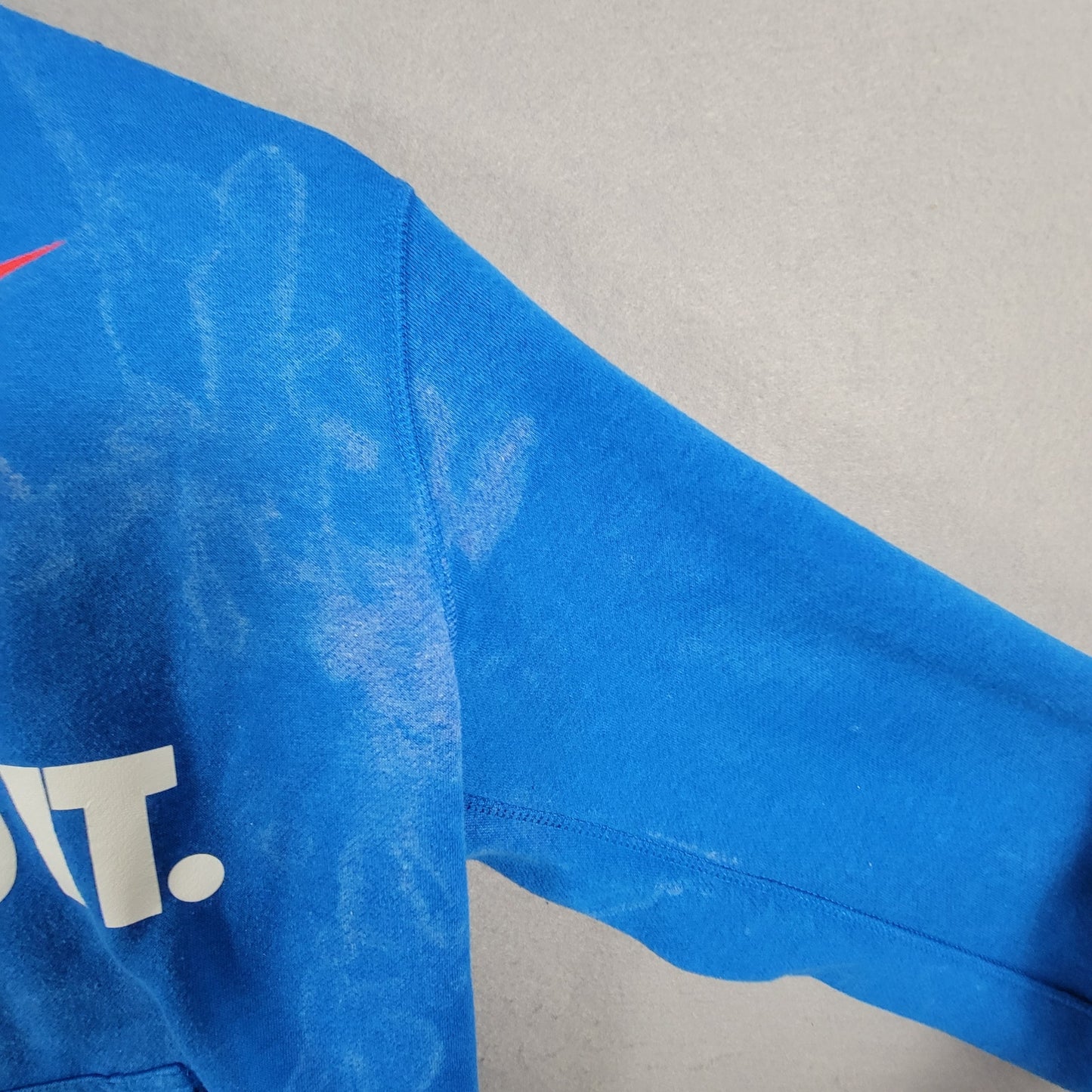 Nike Just Do It Swoosh All Over Print Hoodie Mens Medium Blue Preowned 313