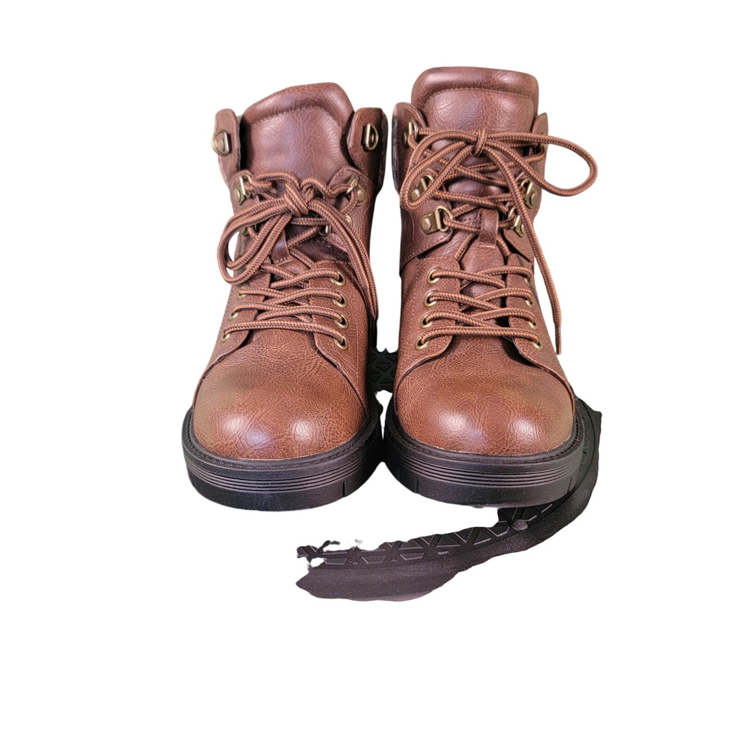 Mia Women’s Lug Boots "Marsha" Brown Lace Up Size 7 New W/ Box4