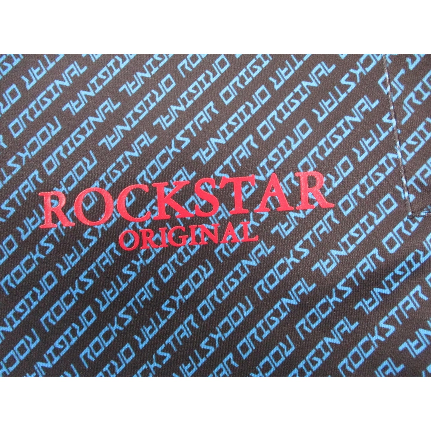Rockstar Original Tracksuit Set Mens Large Black Blue Logo Track Sweatsuit Zip