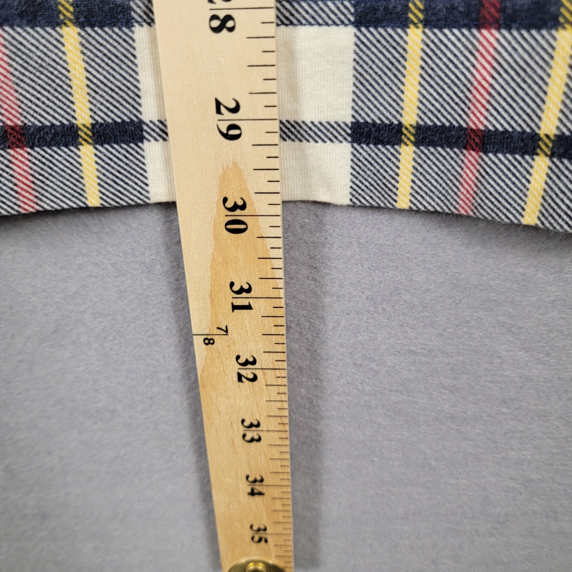Vintage Tommy Hilfiger Shirt Mens L Plaid Heavy Cotton Polo Lion Crest 90s Used9