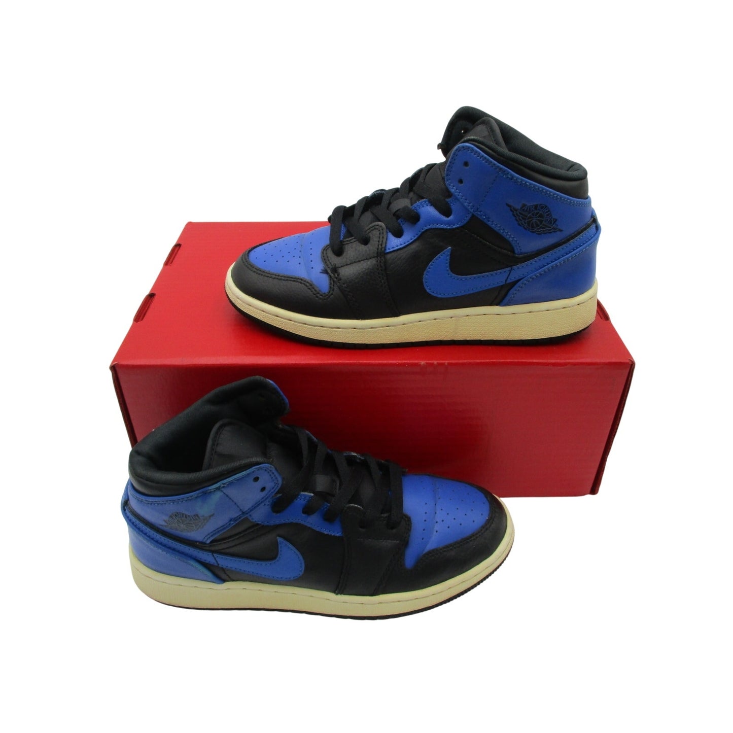 Air Jordan 1 Mid Hyper Royal GS 5Y Womens 6.5 Preowned 554725-0771