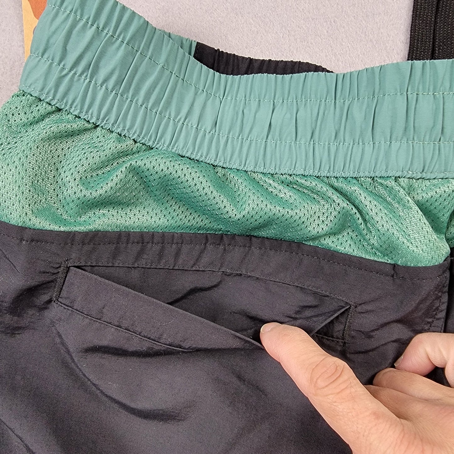 Russell Athletic Men's Colorblock Track Pants | Size L | Black / Teal / White | NWT | $95 Retail