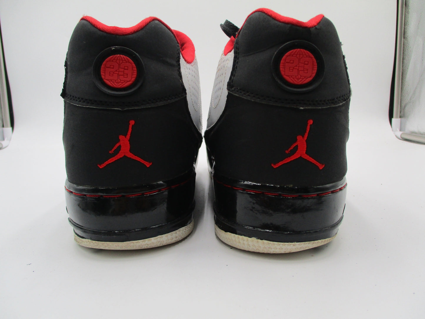 *CRACKING PEELING* Air Jordan Fusion 9 AJF9 White Black Red Mens 13 2007 1I37