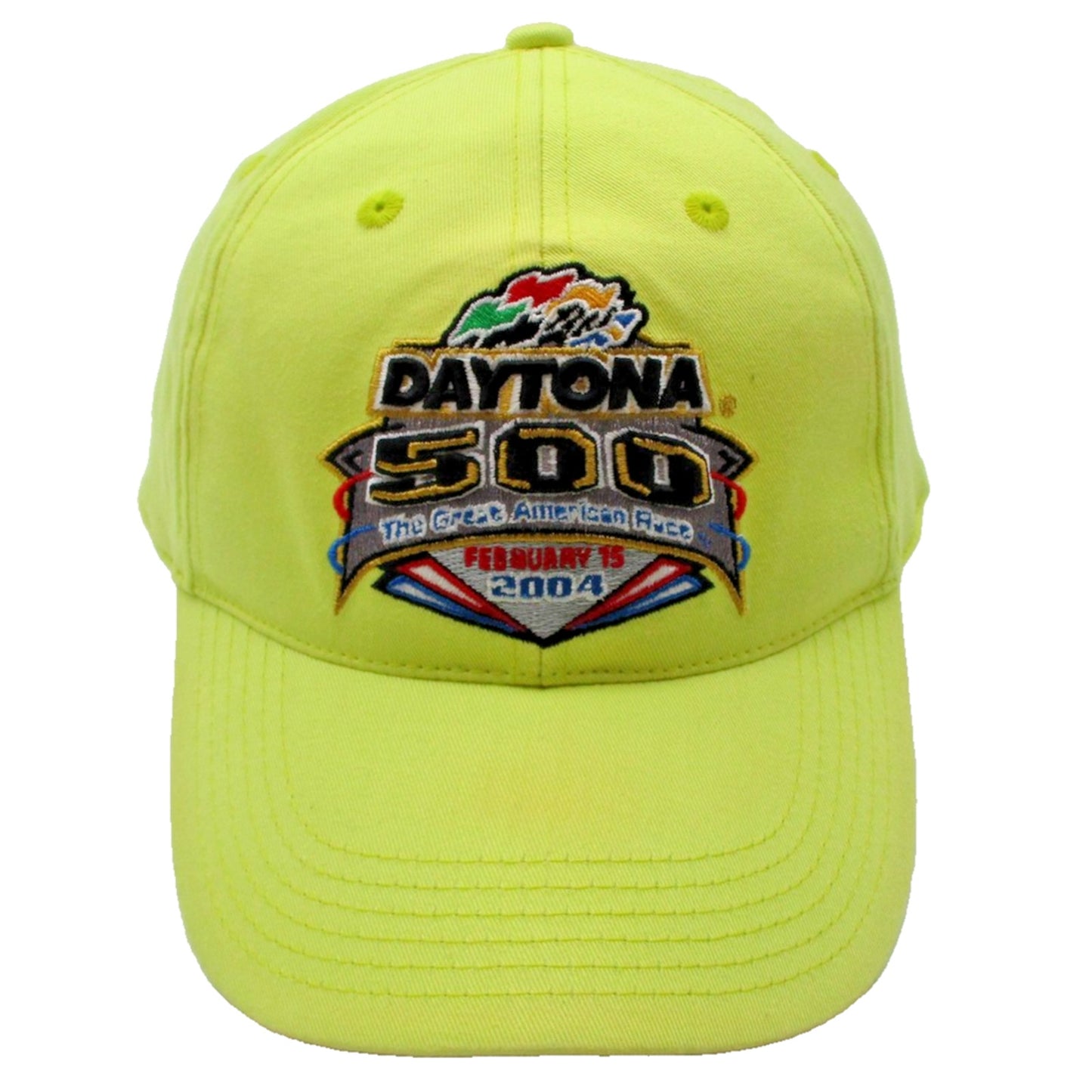 Vintage Daytona 500 Hat Cap Snap Back One Size Yellow Nascar Twins Enterprise