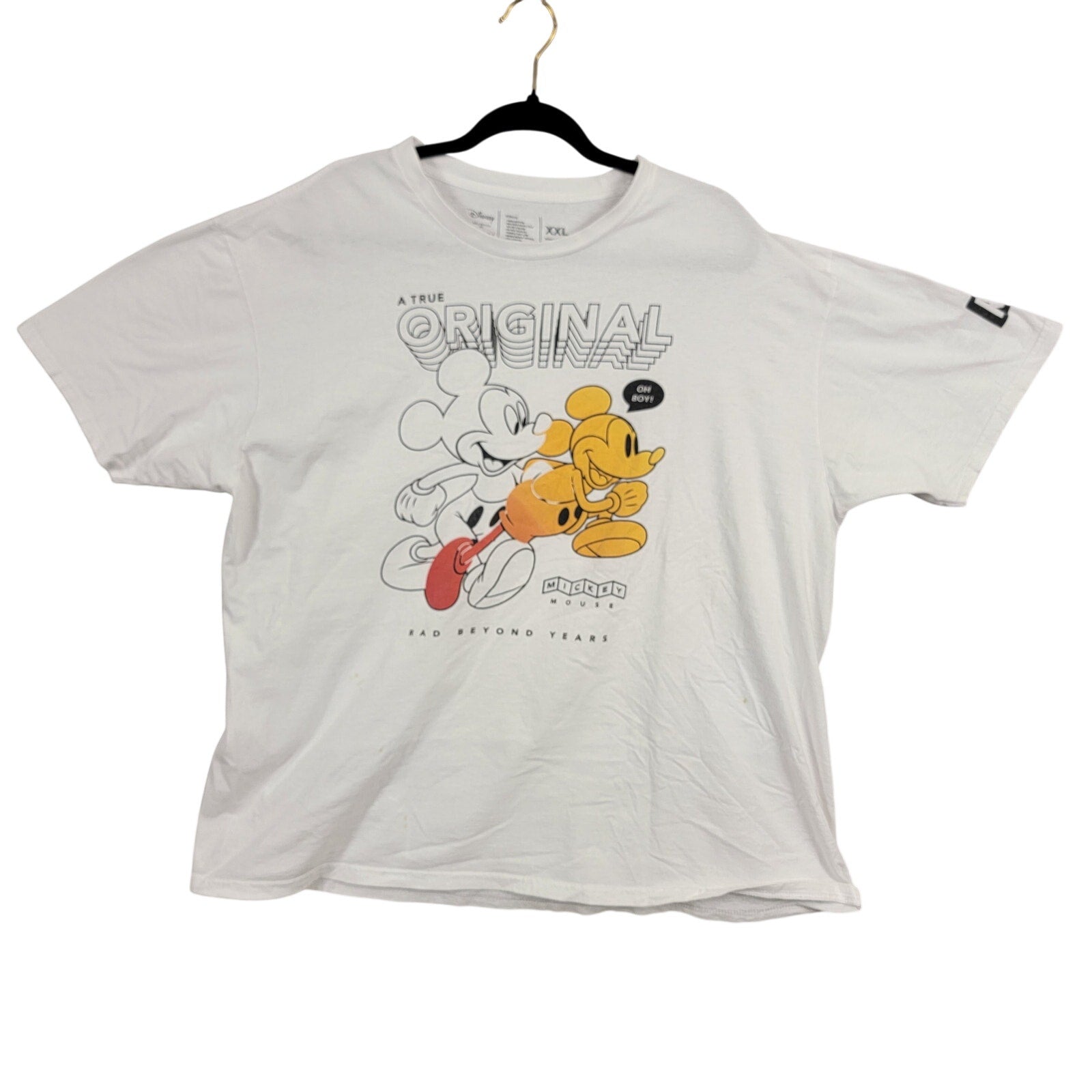 Disney Neff Mickey Mouse A True Original T Shirt Mens XXL White Preowned0