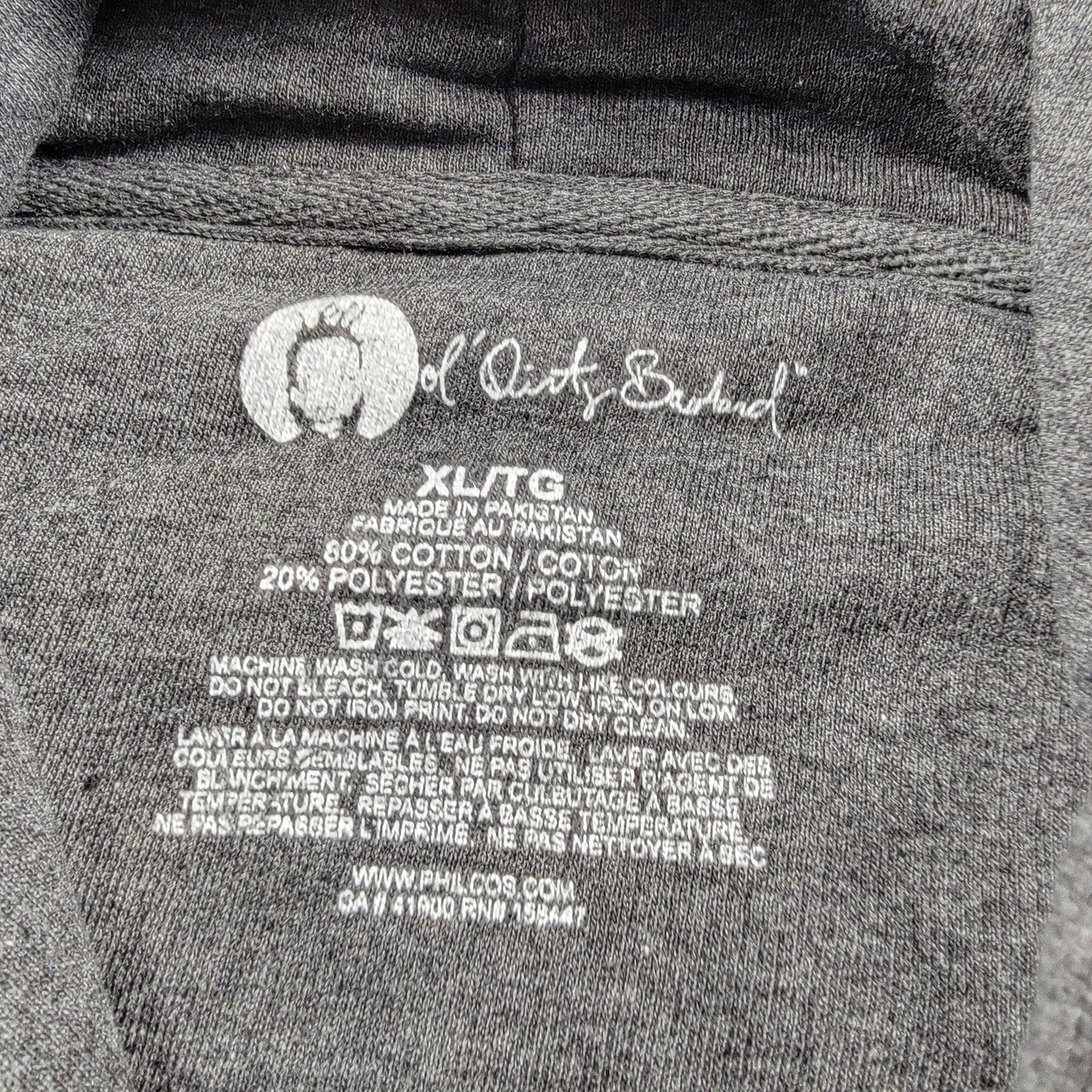 ODB Ol Dirty Bastard Black Pullover Hoodie Sz XL NWT 458