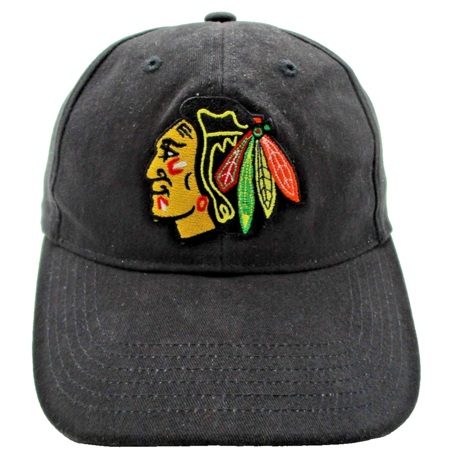 Chicago Blackhawks Hat Cap Strap Back One Size Black Nhl Hockey Fan Favorite
