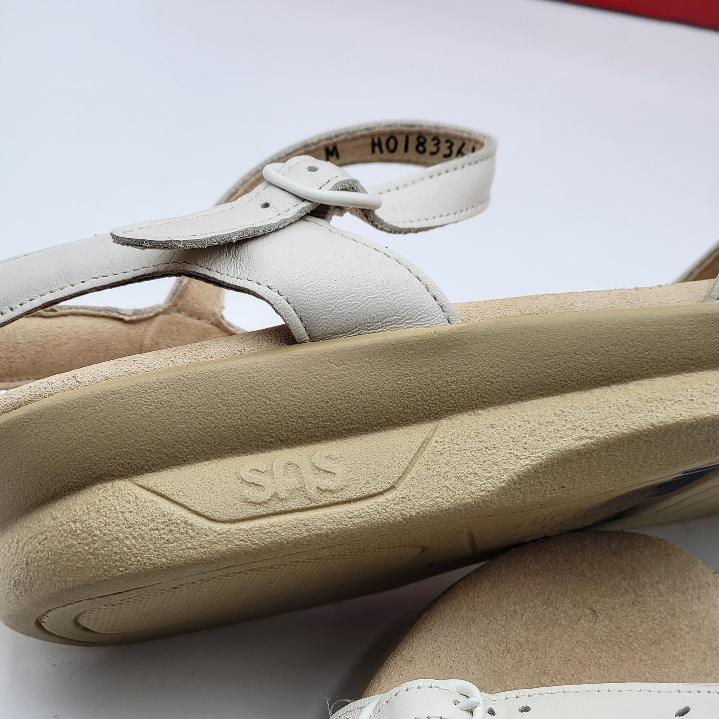 SAS Tripad Comfort Trio Sandal White Leather Women's 11M Pre-Owned USA8