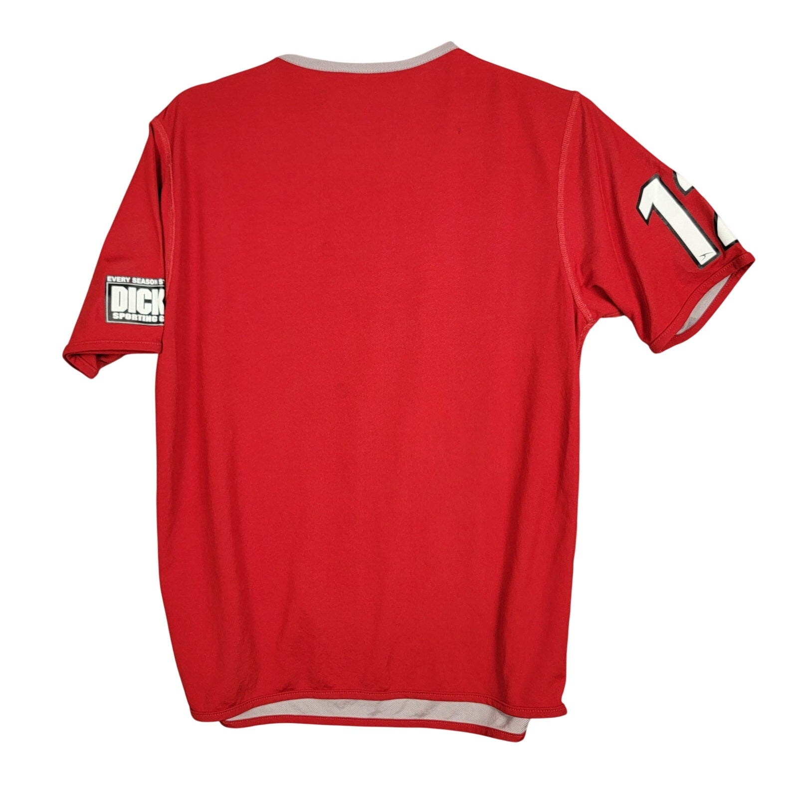 DSG Score Wilson United Soccer League Jersey Small Red Gray Reversible #12 Mens1