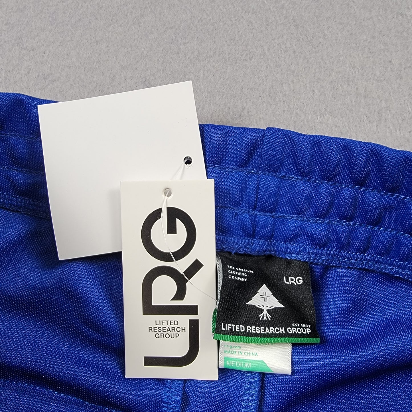 LRG Lifted Research Group Point Guard Knit Pants Medium Cobalt Blue Snap NWT4