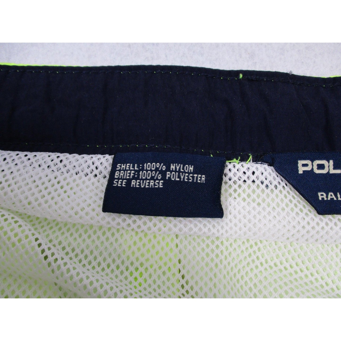 Polo Sport Ralph Lauren Swim Trunks Mens Xl Yellow Neon Mesh Lined 1730