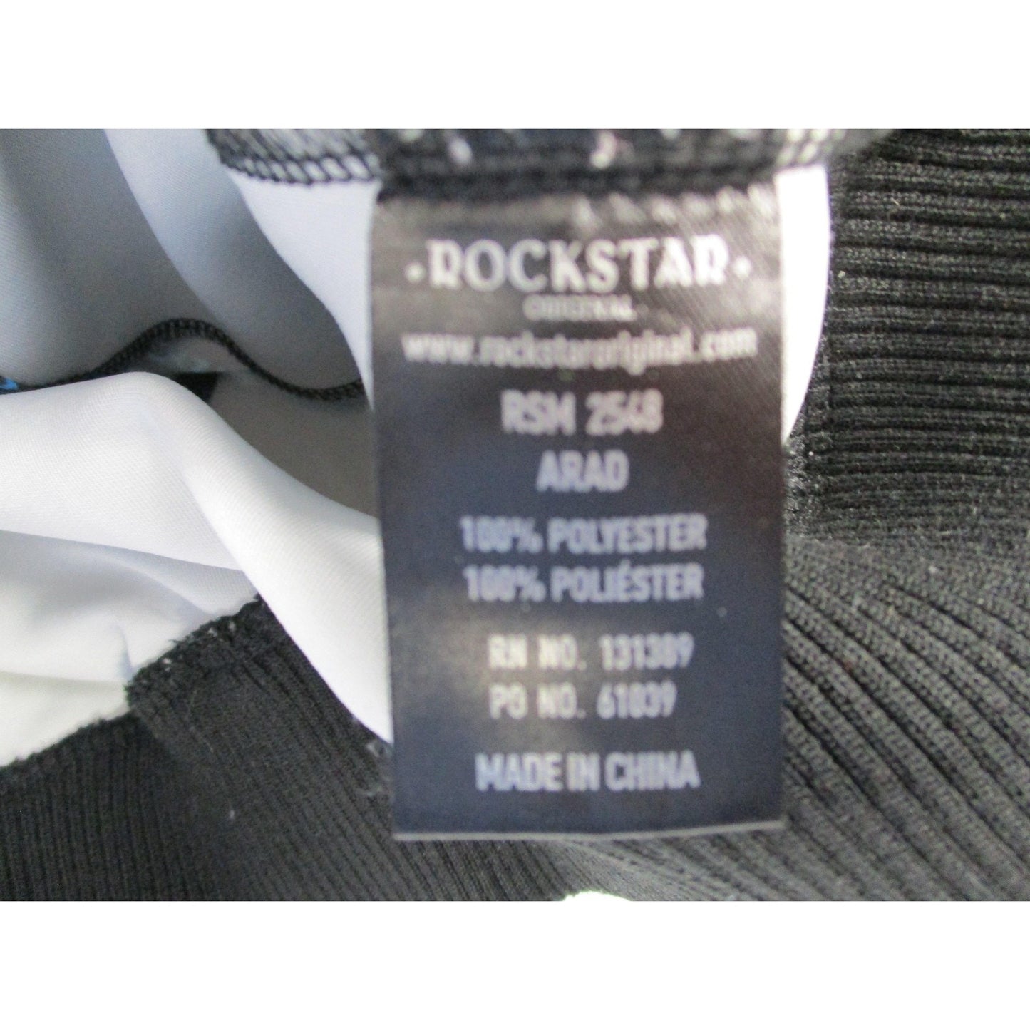 Rockstar Original Tracksuit Set Mens Large Black Blue Logo Track Sweatsuit Zip