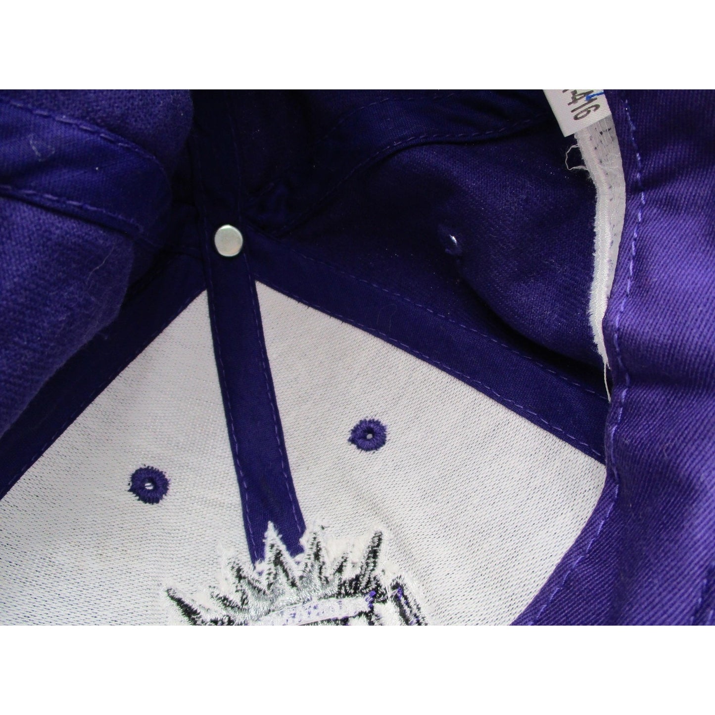 Sacramento Kings Hat Cap Strap Back One Size Purple Black Nba Basketball Mens