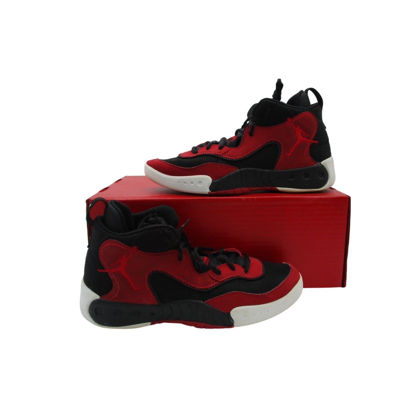 Jordan Pro Strong Bred GS 6Y Black Red CQ9439 Preowned No Box0