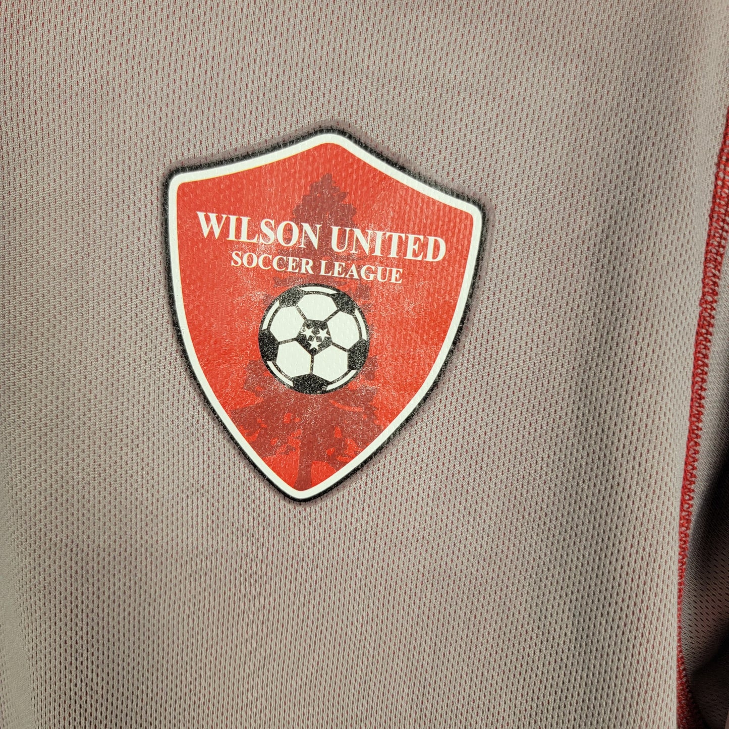 DSG Score Wilson United Soccer League Jersey Small Red Gray Reversible #12 Mens10
