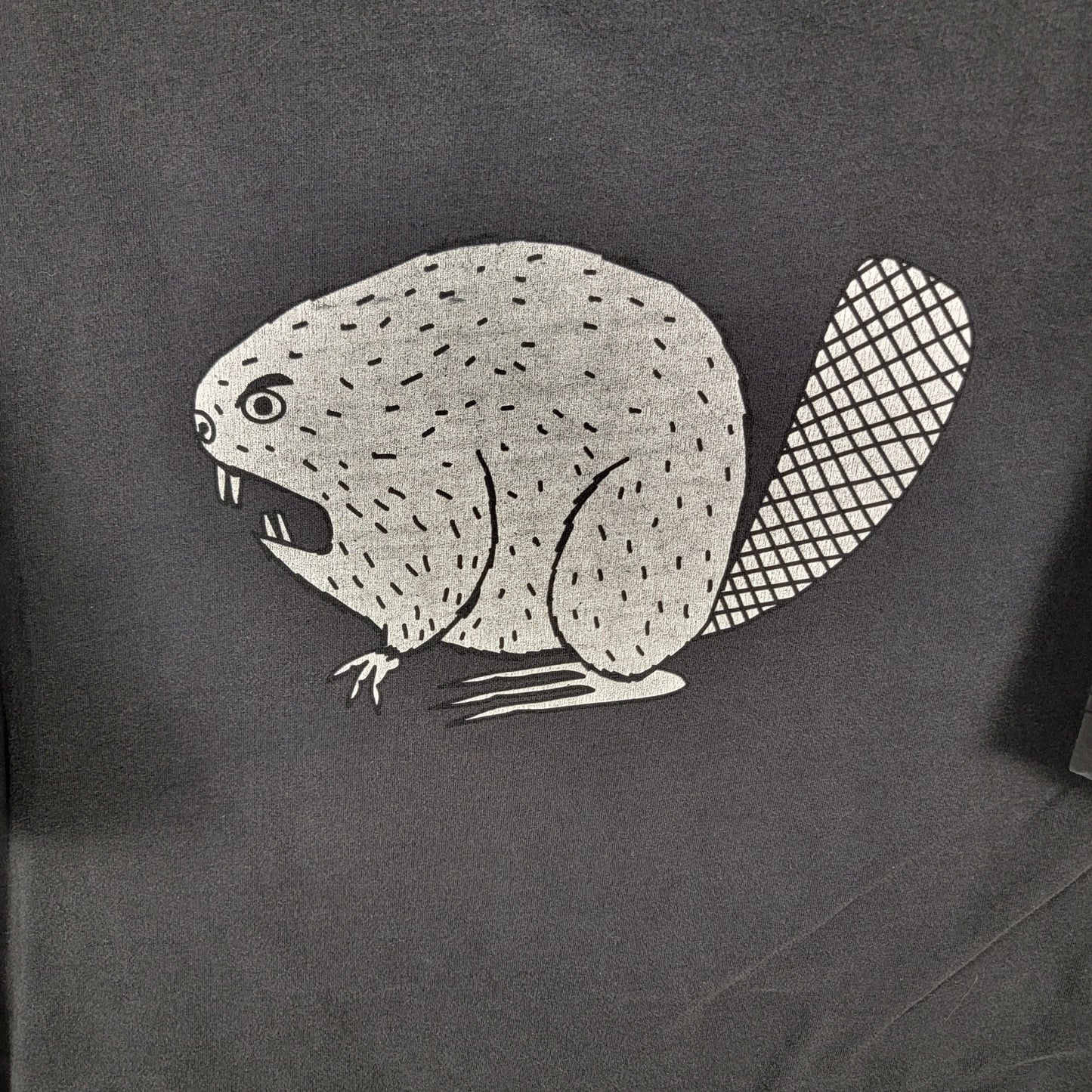Duluth Trading Co Longtail T Beaver Shirt Mens XL Black Graphic Tee4