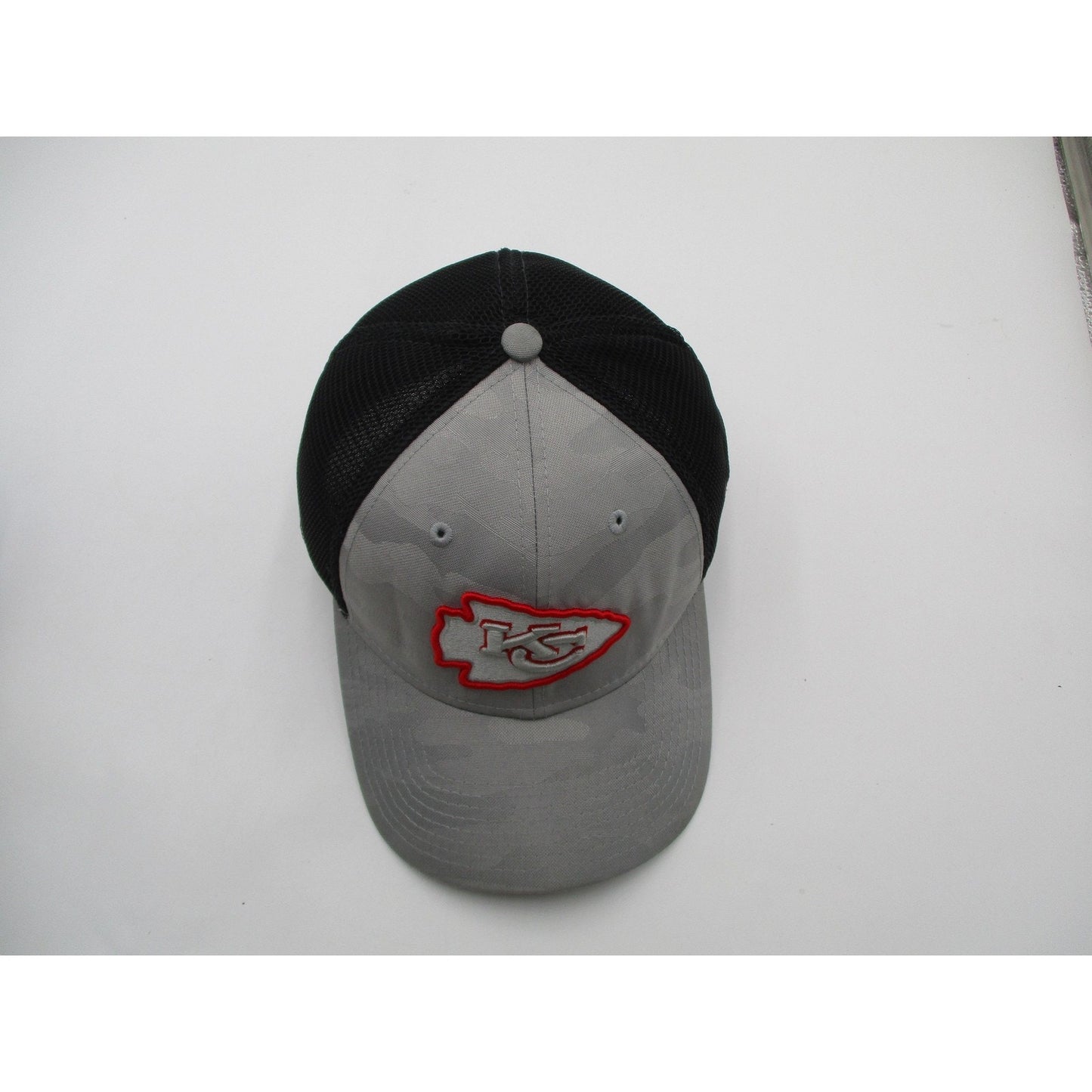 Kansas City Chiefs Hat Cap Fitted Gray Camo Nfl Football New Era Mens Mesh Sz S M Preowned