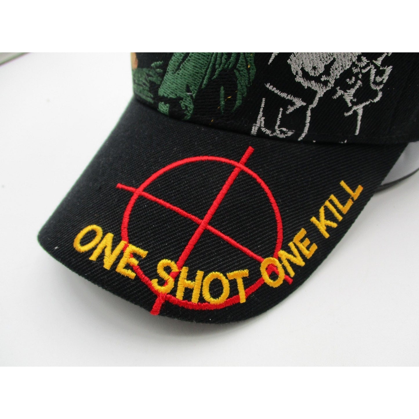 U S Warriors Hat Cap Strap Back Mens One Size Black Sniper One Shot Kill Army