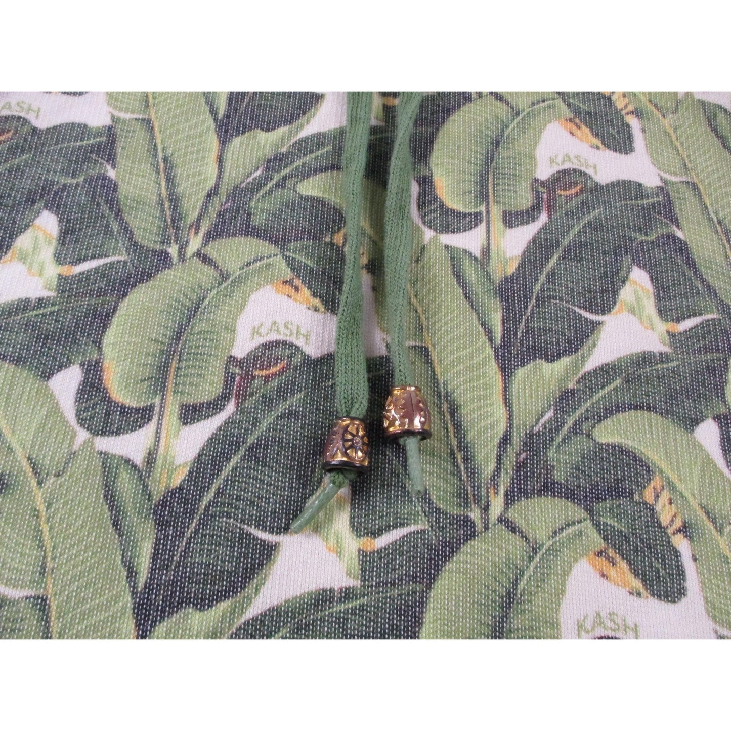 Kash Sweatsuit Set Mens Large Green Tropical Leaf Hoodie Shorts 2 Piece Usa 1674