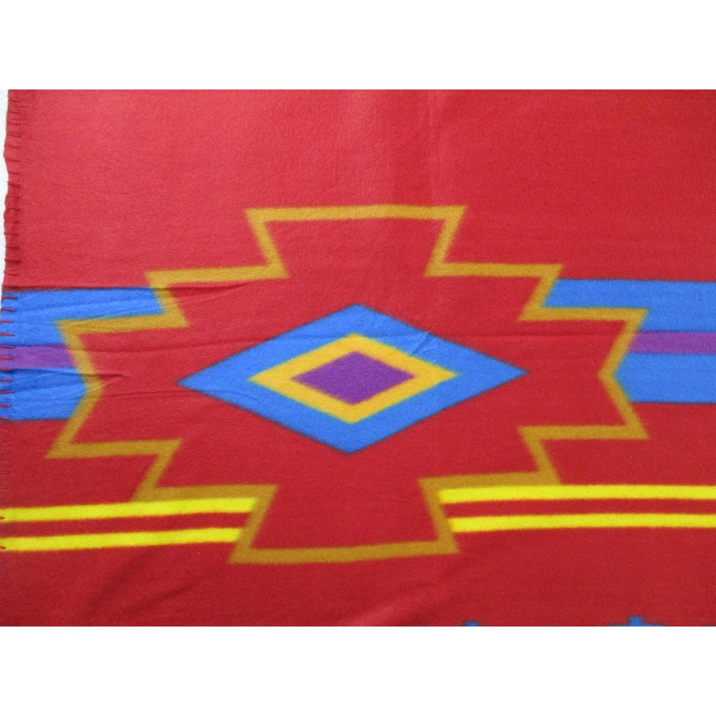 Running Strong For American Indian Youth Fleece Throw Blanket Red Southwestern