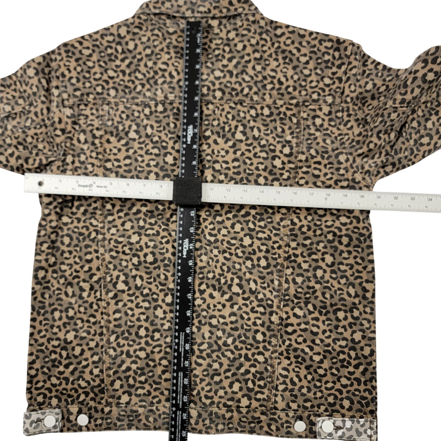 The Hideout Clothing Frosty Tropics Leopard Denim Jacket M NWT 200 Made 7833