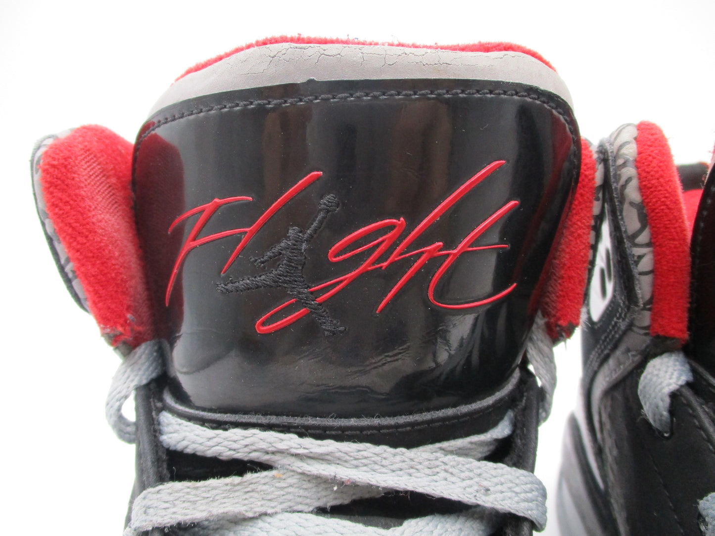 Jordan SC-2 Flight Bred Black Varsity Red Cement 454050-011 Mens 10 Used 1I65