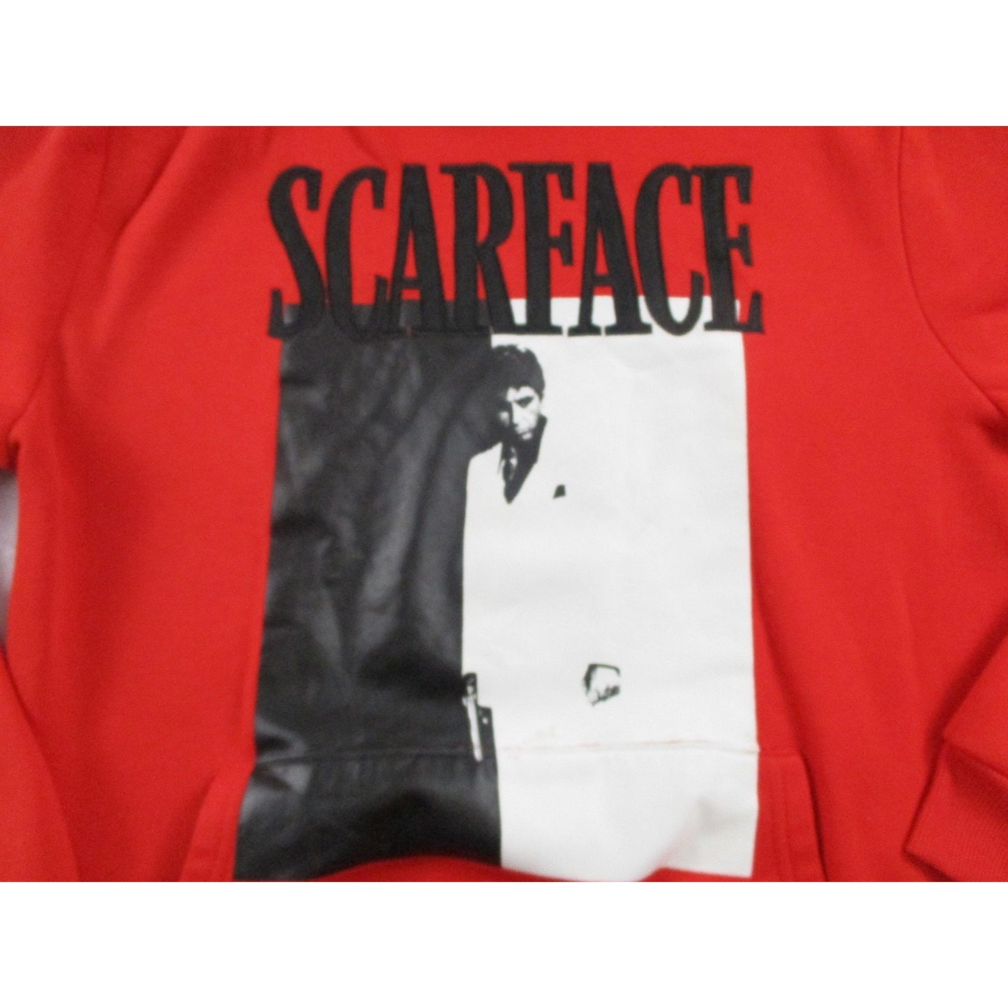 Reason Scarface Tracksuit Mens Medium Red Fleece Graphic Hoodie Sweatpants Set