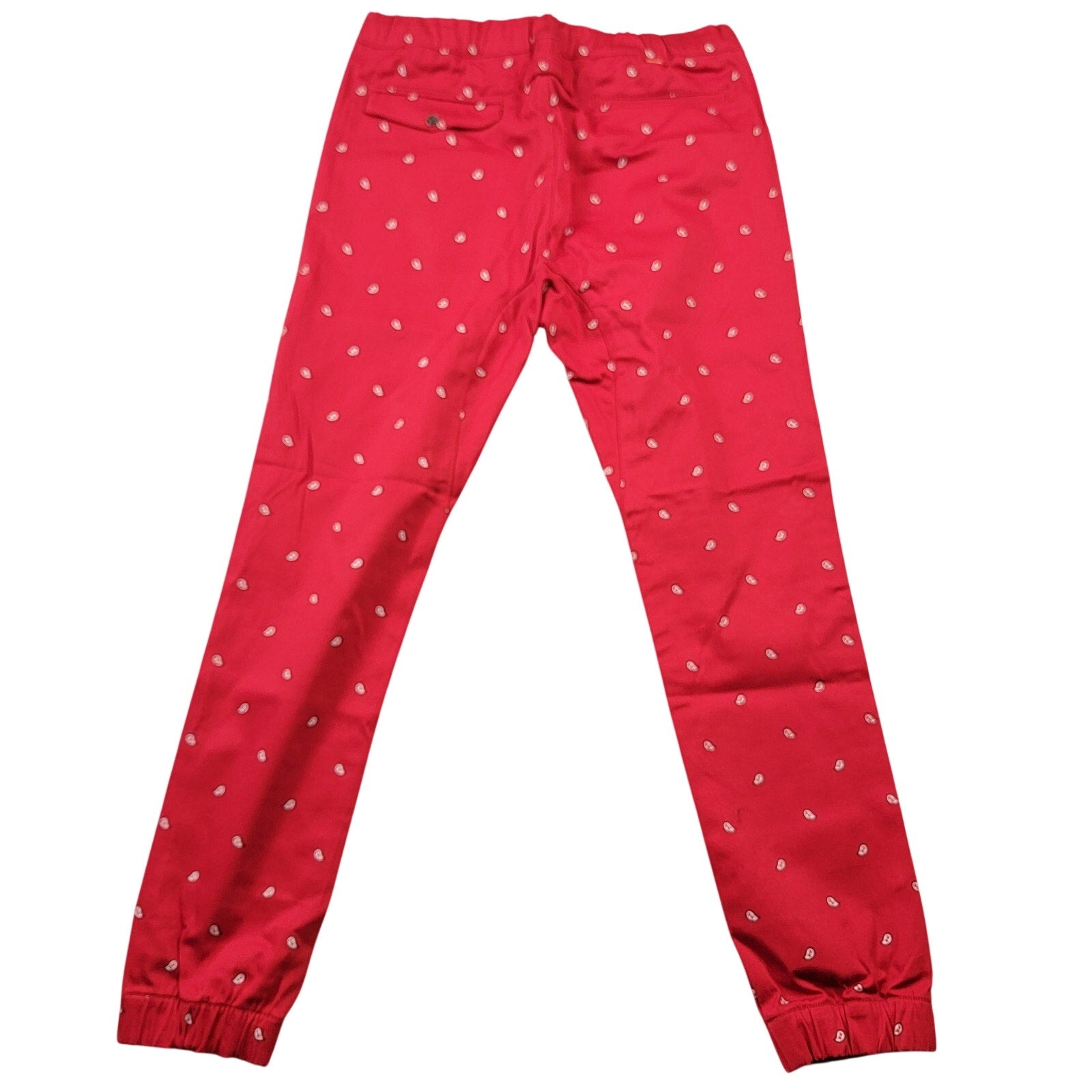 Kayden K KDNK Red Paisley Print Jogger Pants Men Medium NWOT 98% Cotton1