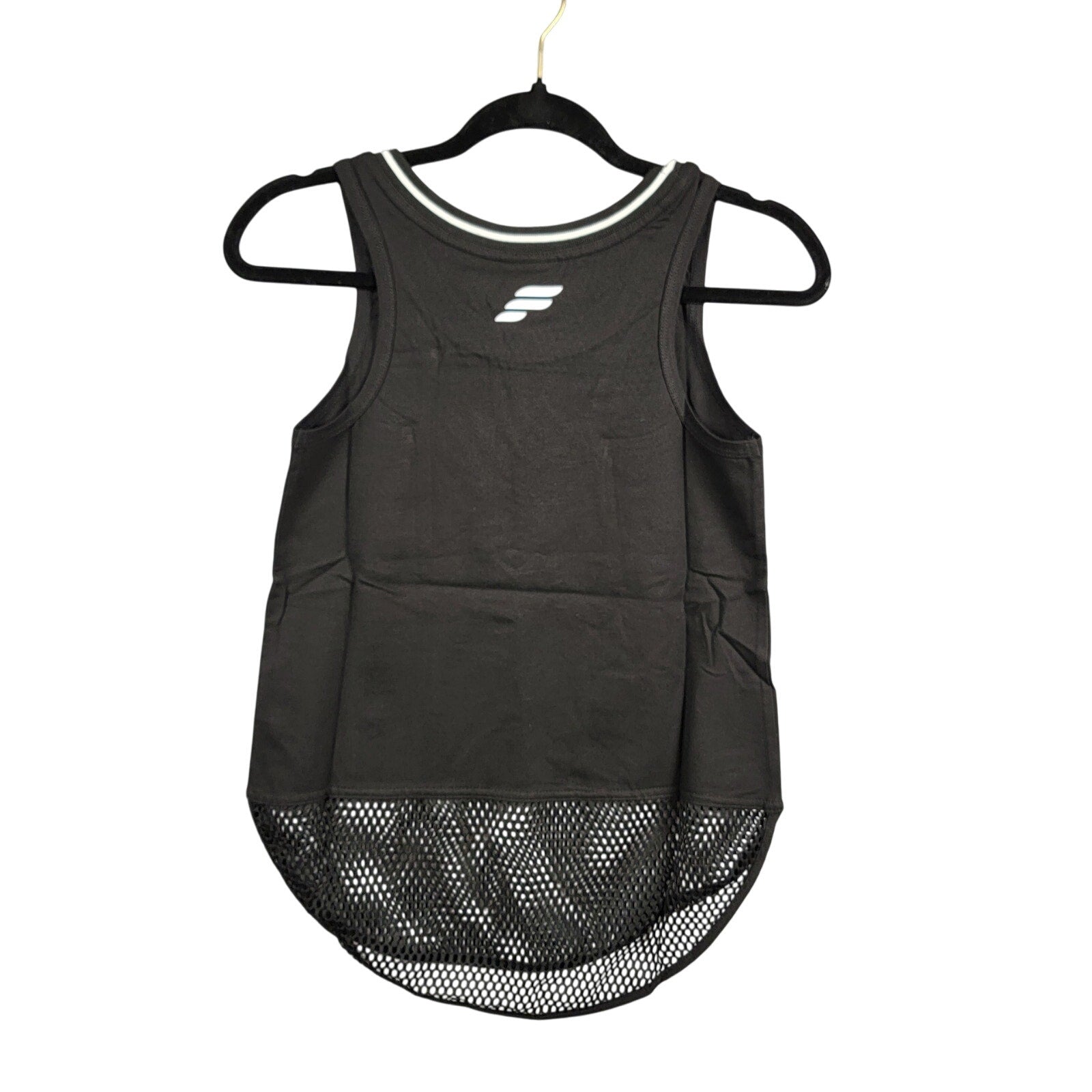 Fitwear Mesh Scoop Singlet Womens Small US 4 Black Tank Top NWT1