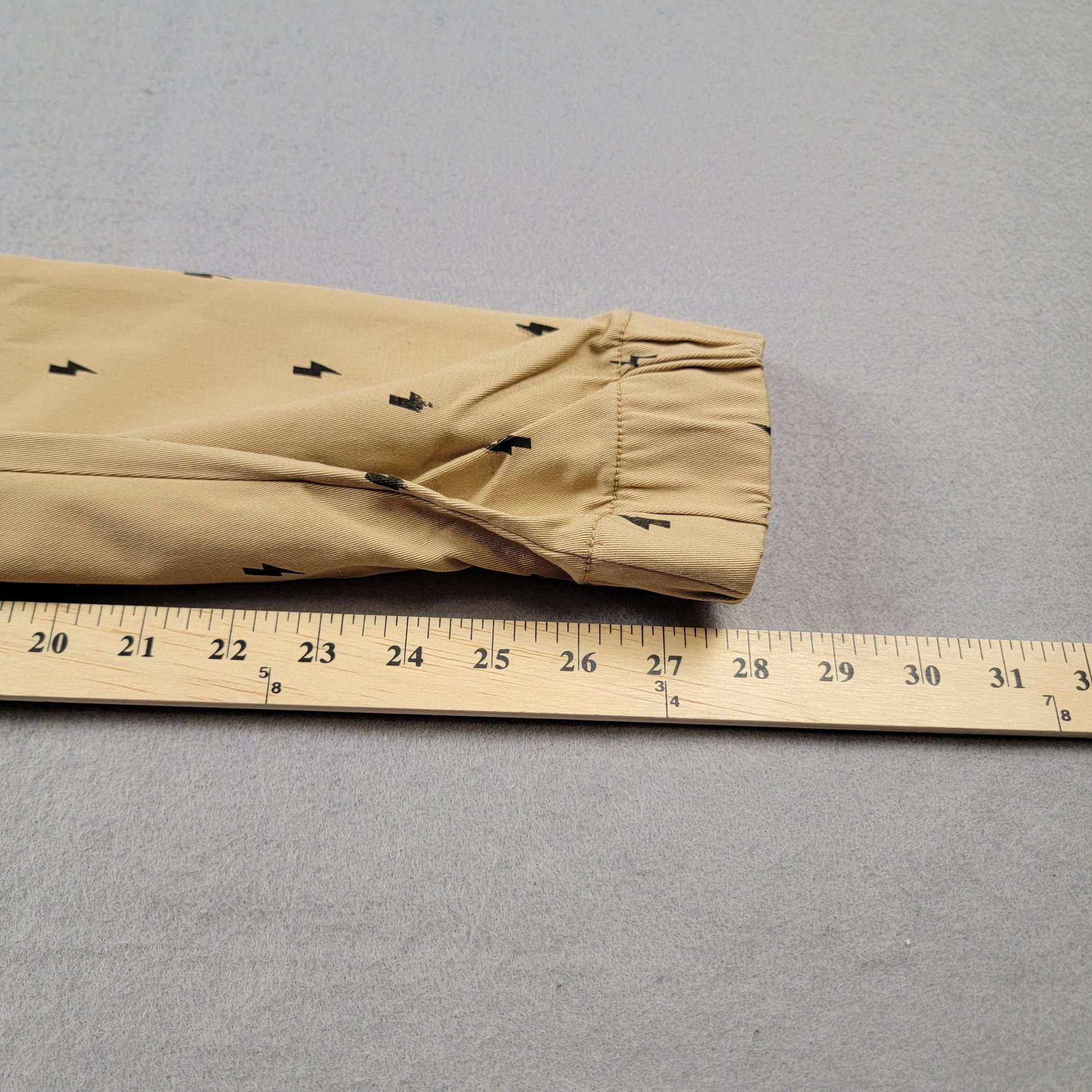 Kayden K Los Angeles Lightning Bolt Print Jogger Pants Men 32 NWOT Khaki Tan4