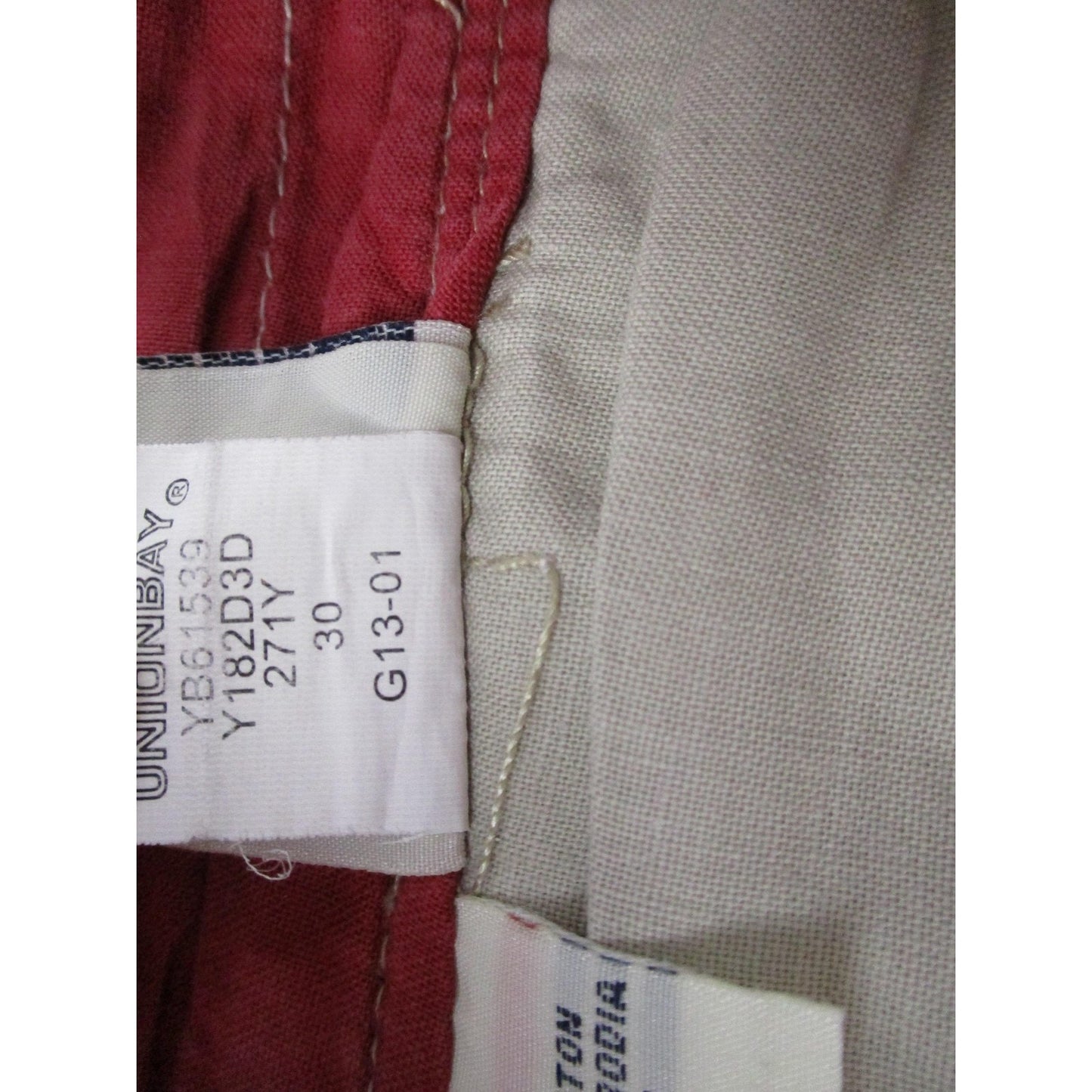 Unionbay Cargo Shorts Mens 30 White 11 Inseam Palm Tree Tropical Cotton Canvas