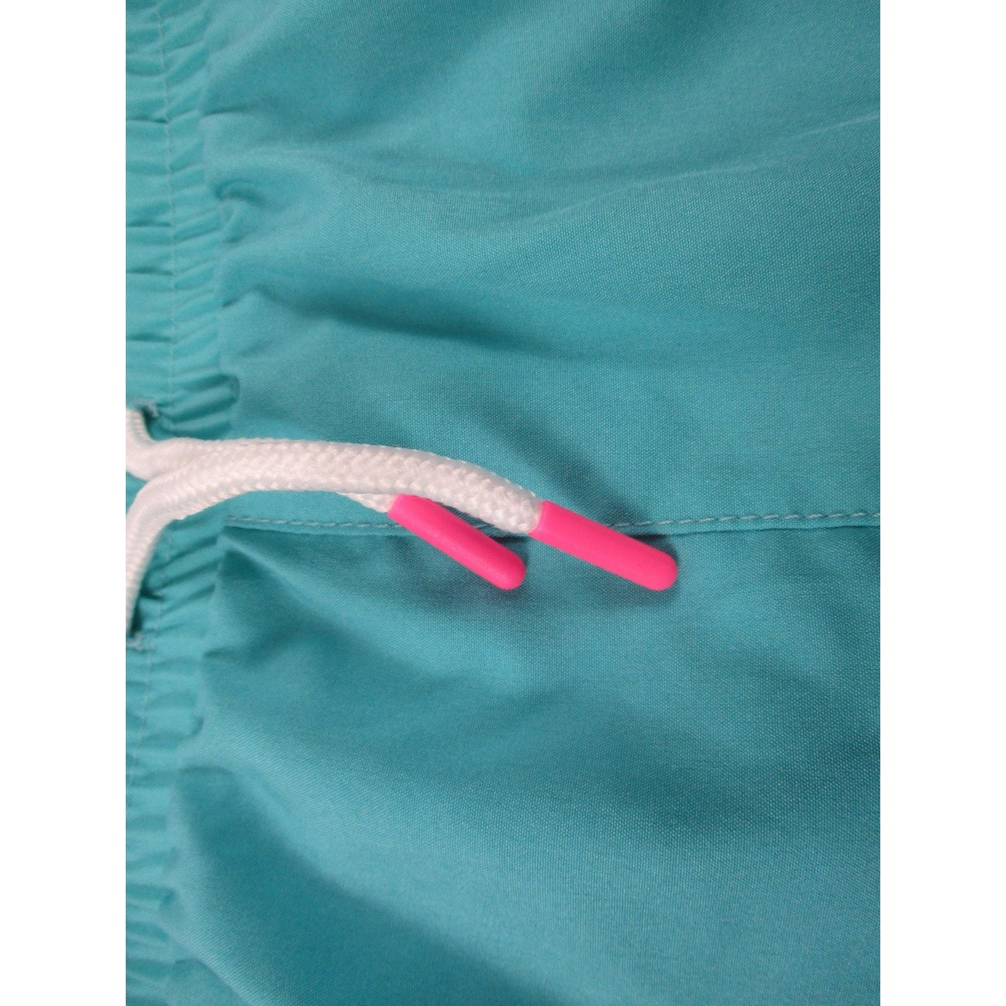 Champion Swim Shorts Kids 14 16 Teal Blue Elastic Waist Drawstring Logo Preowned