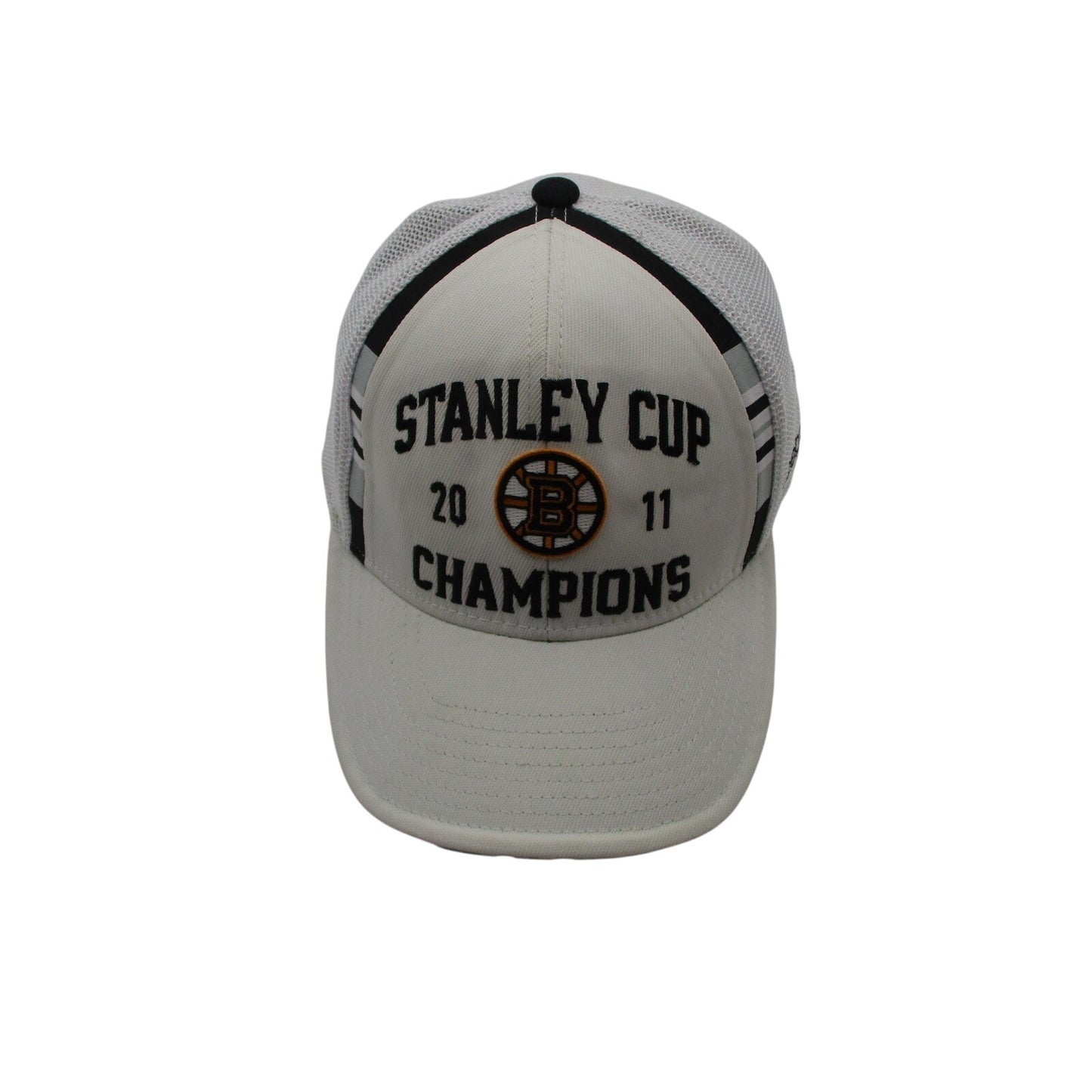 Boston Bruins Hat Cap Fitted One Size White Nhl Hockey Mens Stanley Cup Reebok