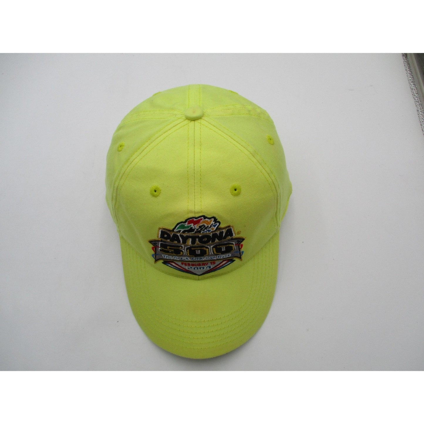 Vintage Daytona 500 Hat Cap Snap Back One Size Yellow Nascar Twins Enterprise