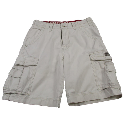 Unionbay Cargo Shorts Mens 30 White 11 Inseam Palm Tree Tropical Cotton Canvas