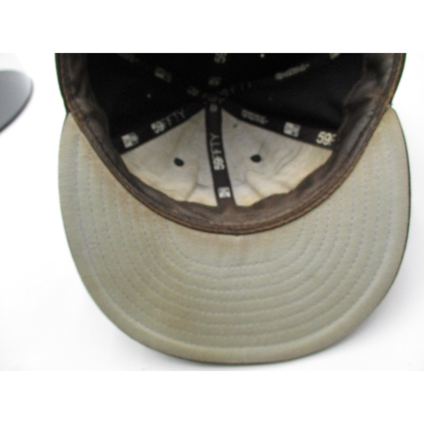 New Era Dc Shoes Hat Cap Fitted Mens 7 3 8 Blue 59fifty Skateboard Distressed