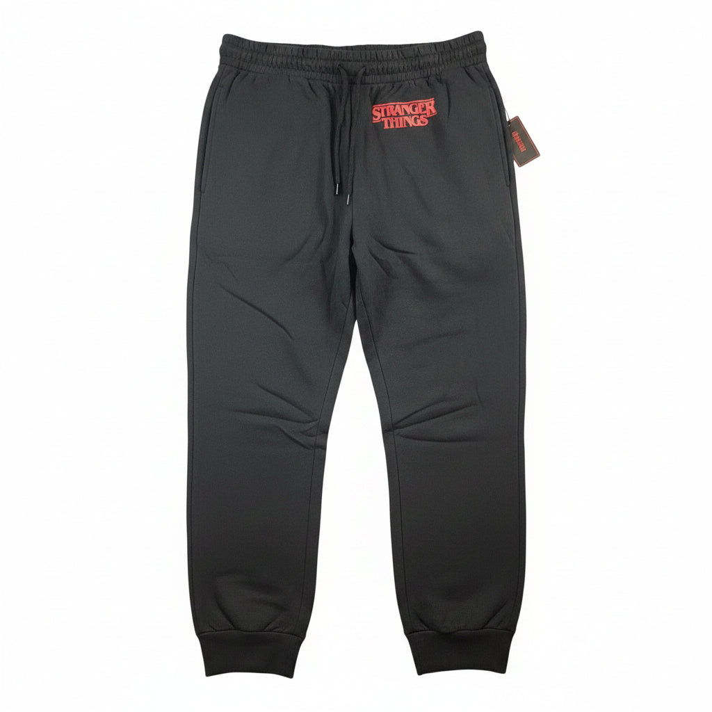 Stranger Things Netflix Official Merchandise Jogger Sweatpants 3X Black Red NWT0