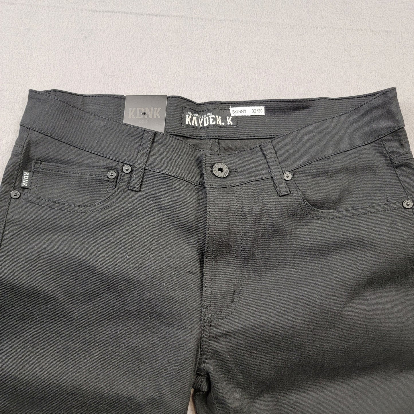 Kayden.K KDNK Men's Skinny Jeans | 32x30 | Black Stretch | Los Angeles | NWT