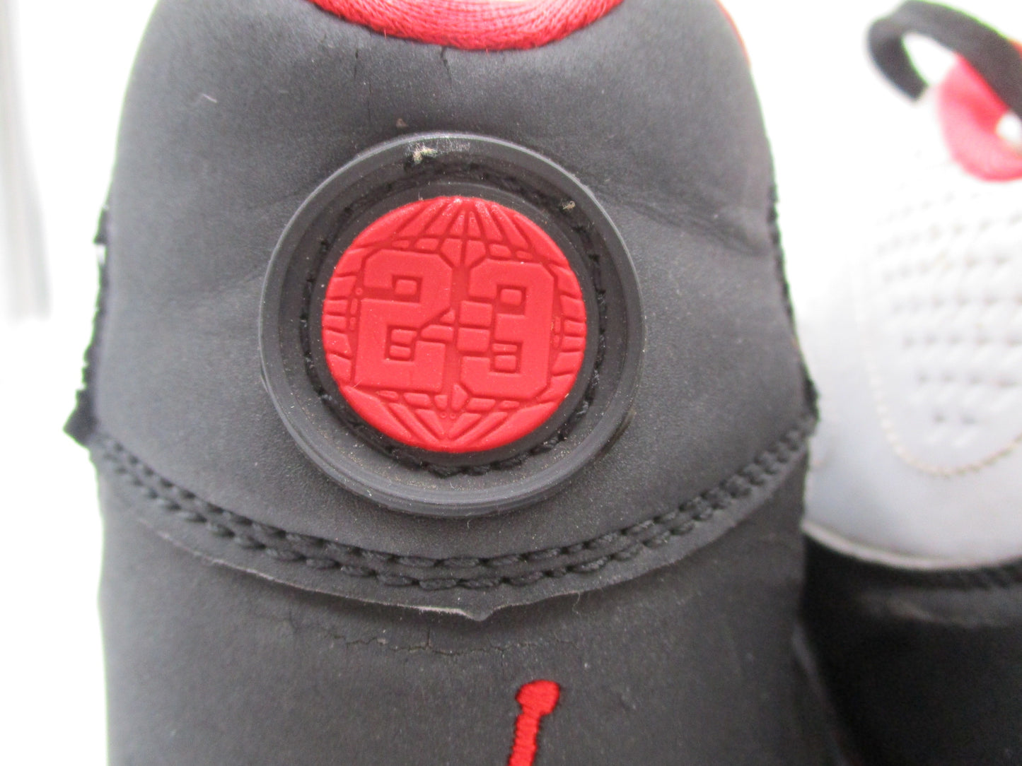 *CRACKING PEELING* Air Jordan Fusion 9 AJF9 White Black Red Mens 13 2007 1I38